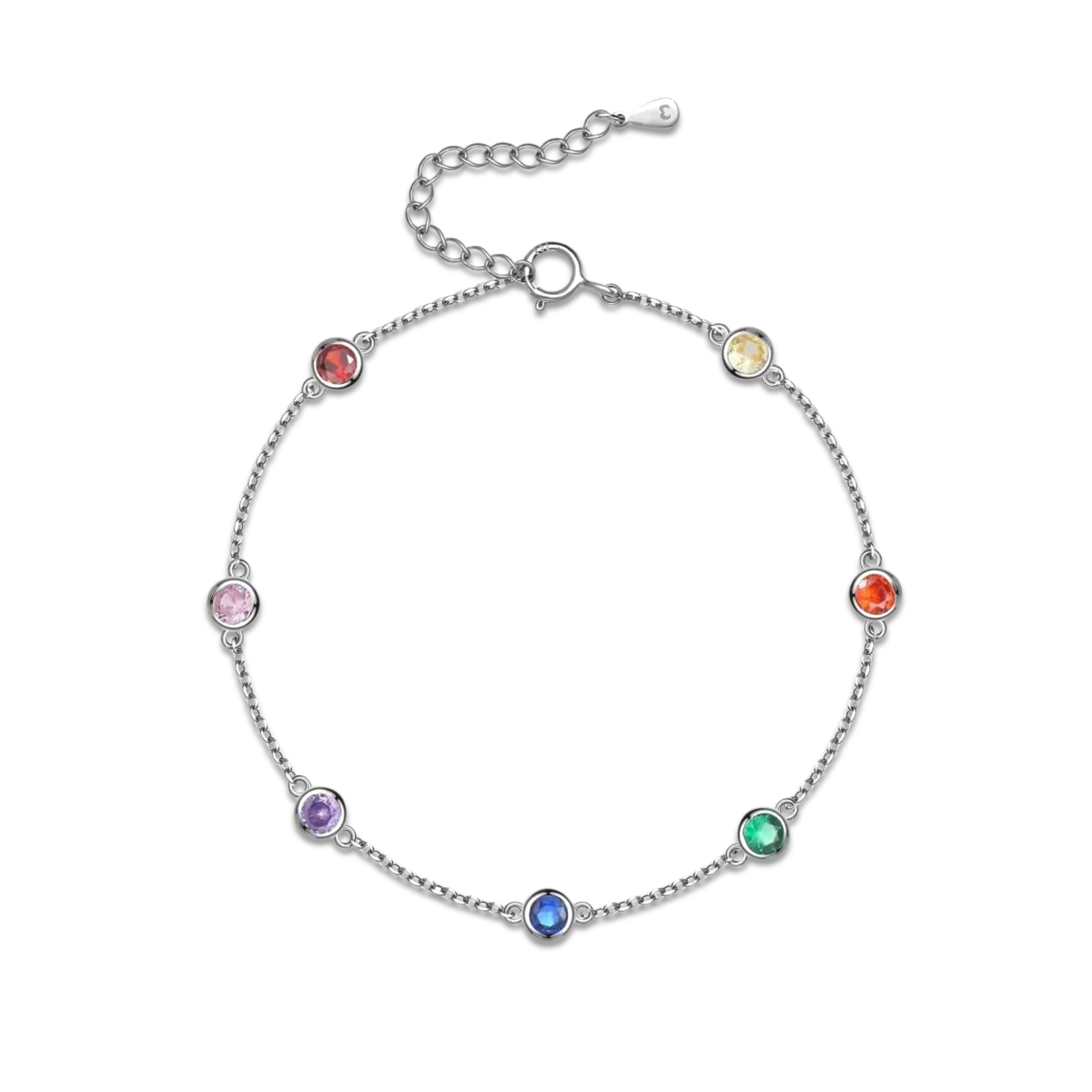 Rainbow Anklet - Milas Jewels Shop