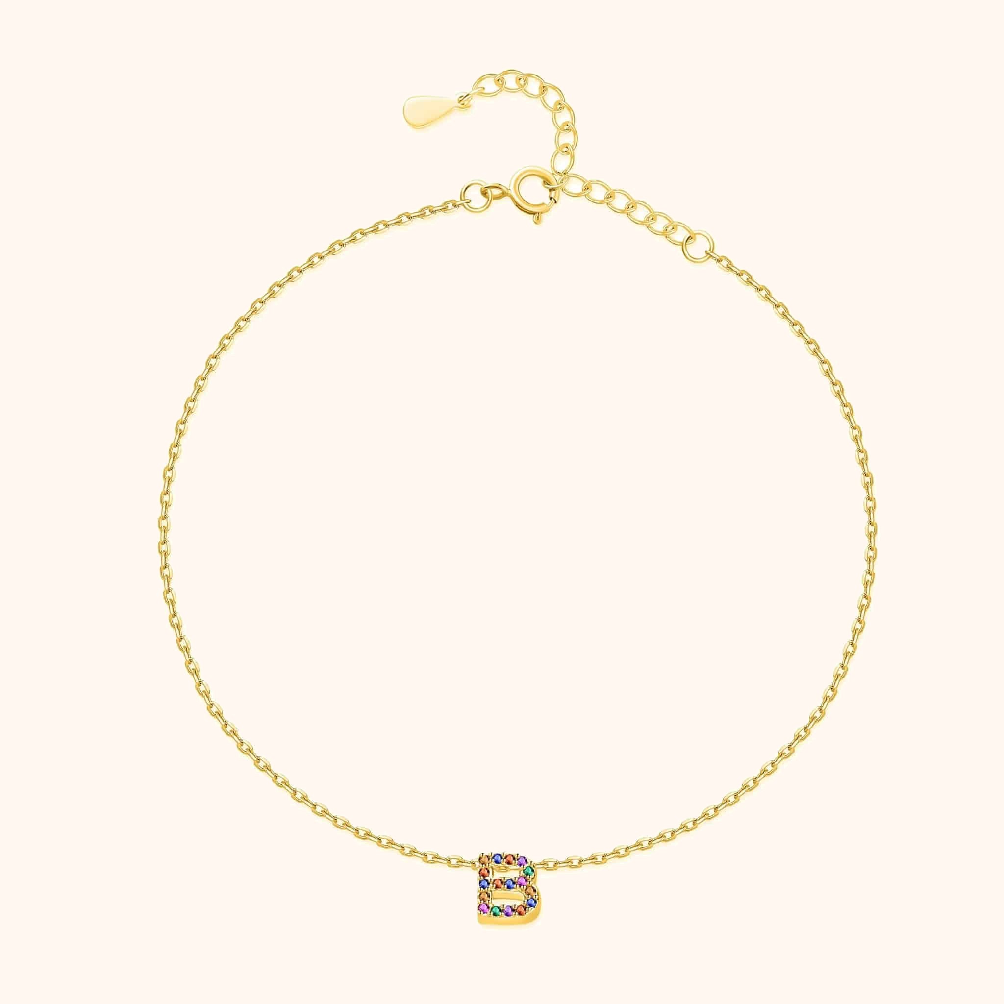 Irising Initial Anklet - Milas Jewels Shop