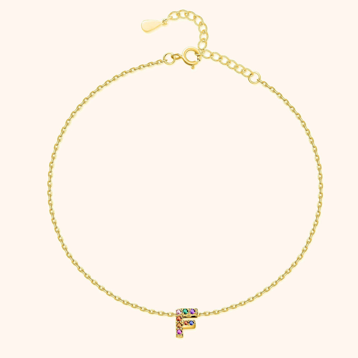 Irising Initial Anklet - Milas Jewels Shop