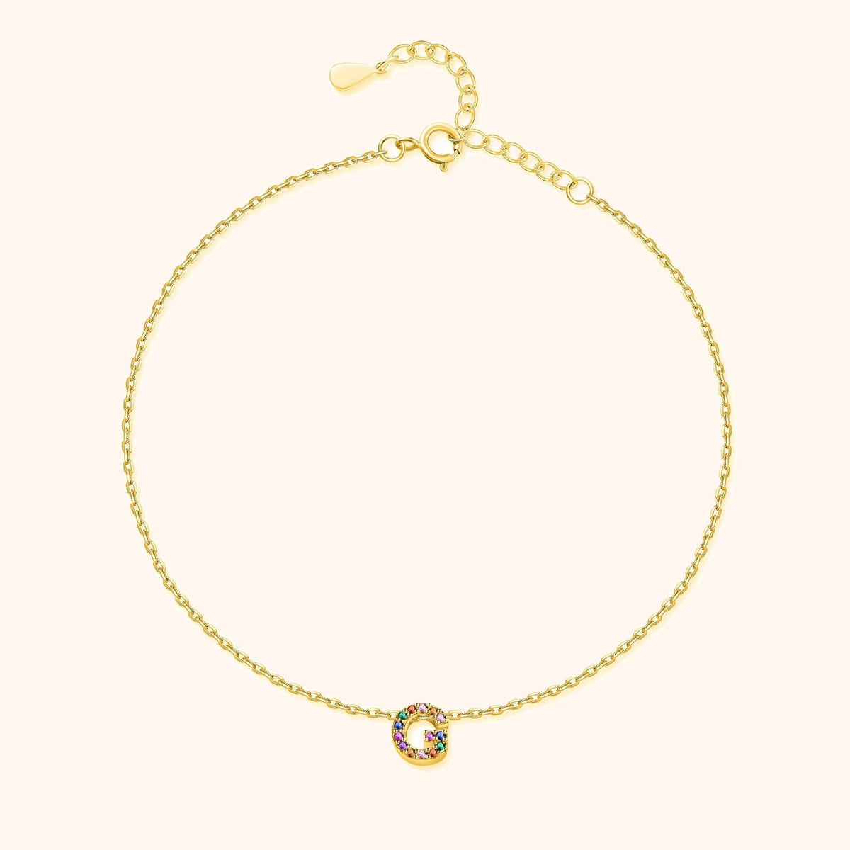 Irising Initial Anklet - Milas Jewels Shop
