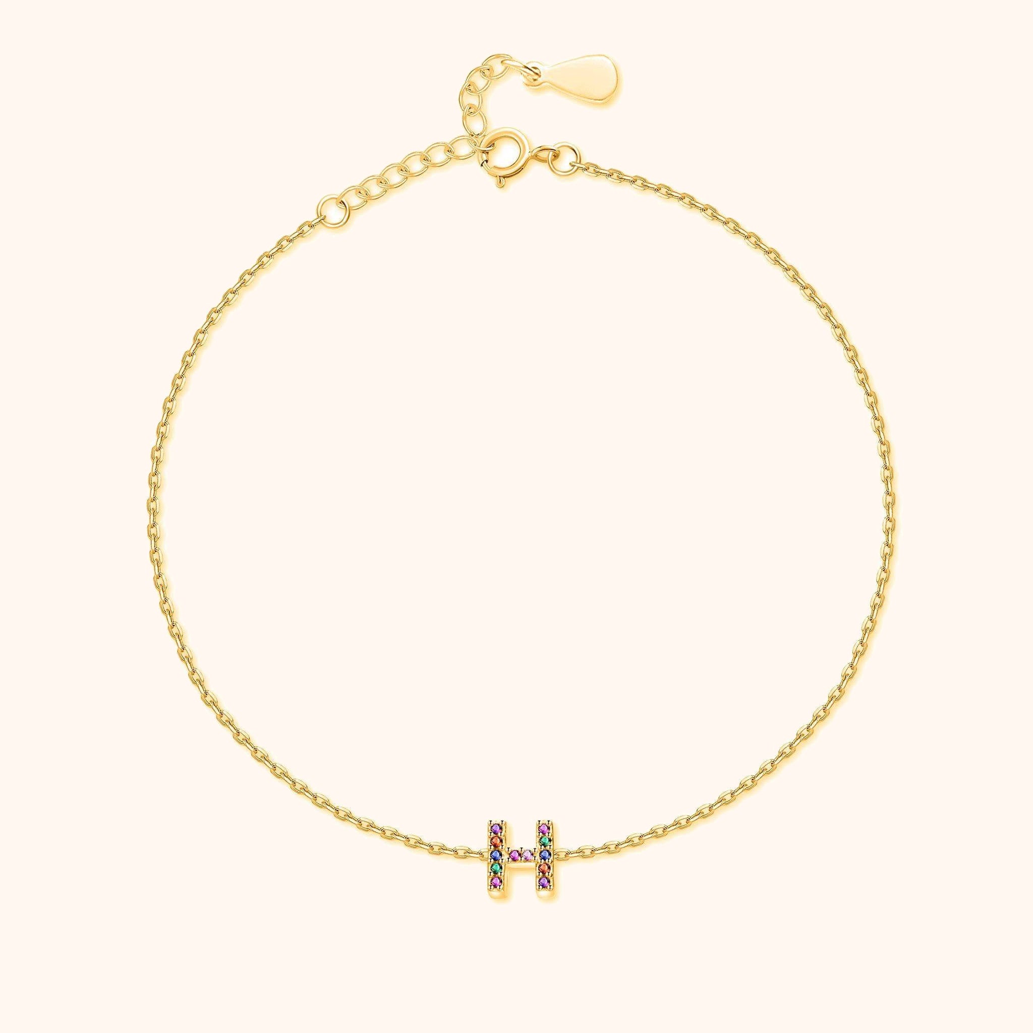 Irising Initial Anklet - Milas Jewels Shop