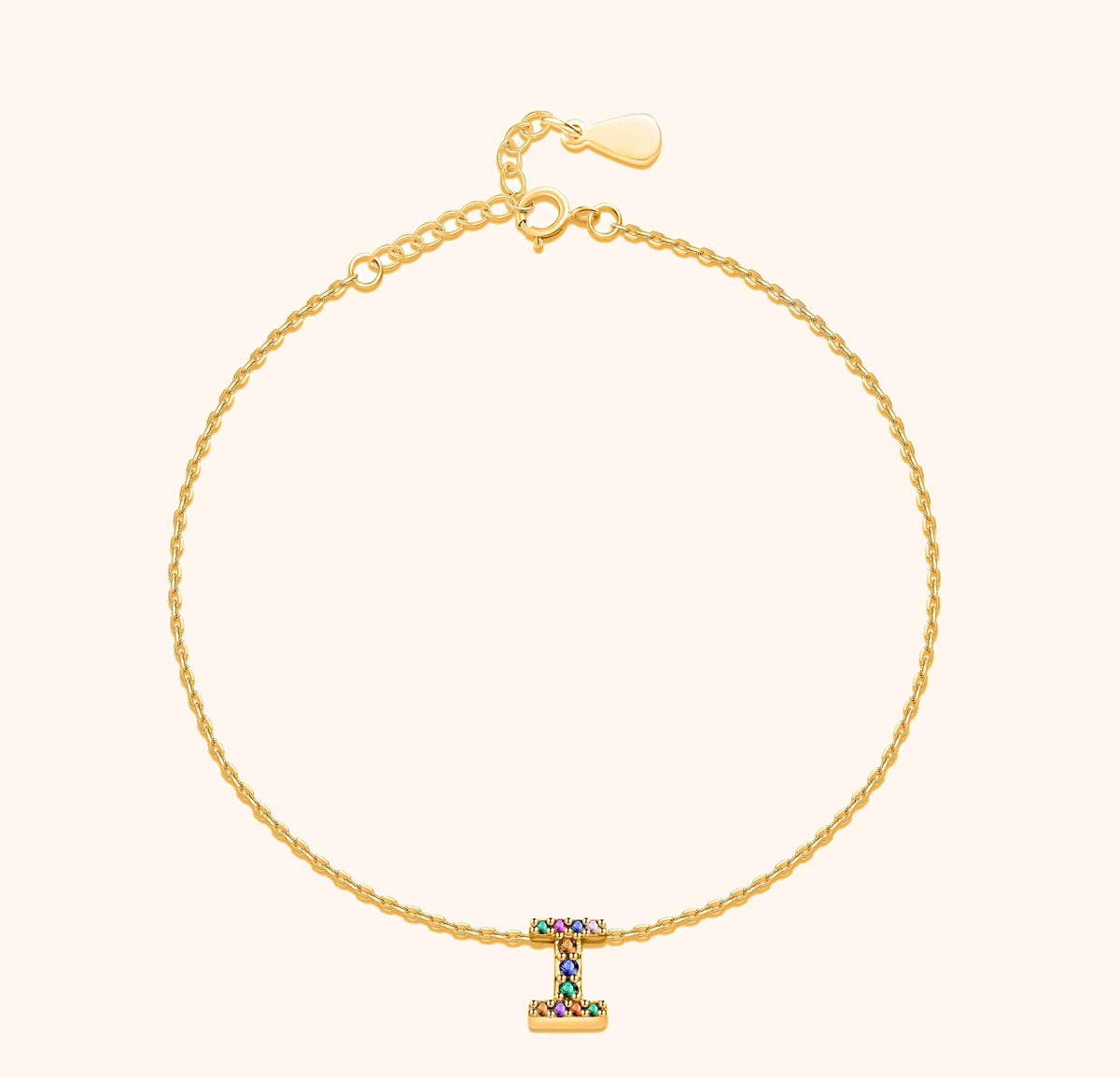 Irising Initial Anklet - Milas Jewels Shop