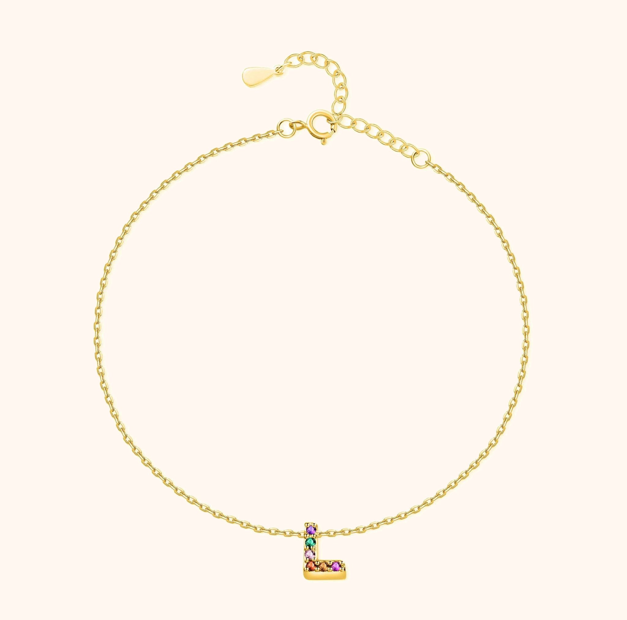 Irising Initial Anklet - Milas Jewels Shop
