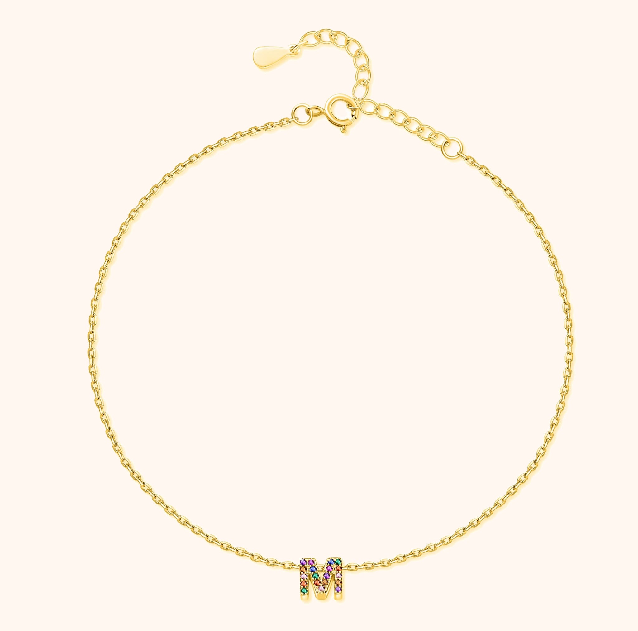 Irising Initial Anklet - Milas Jewels Shop