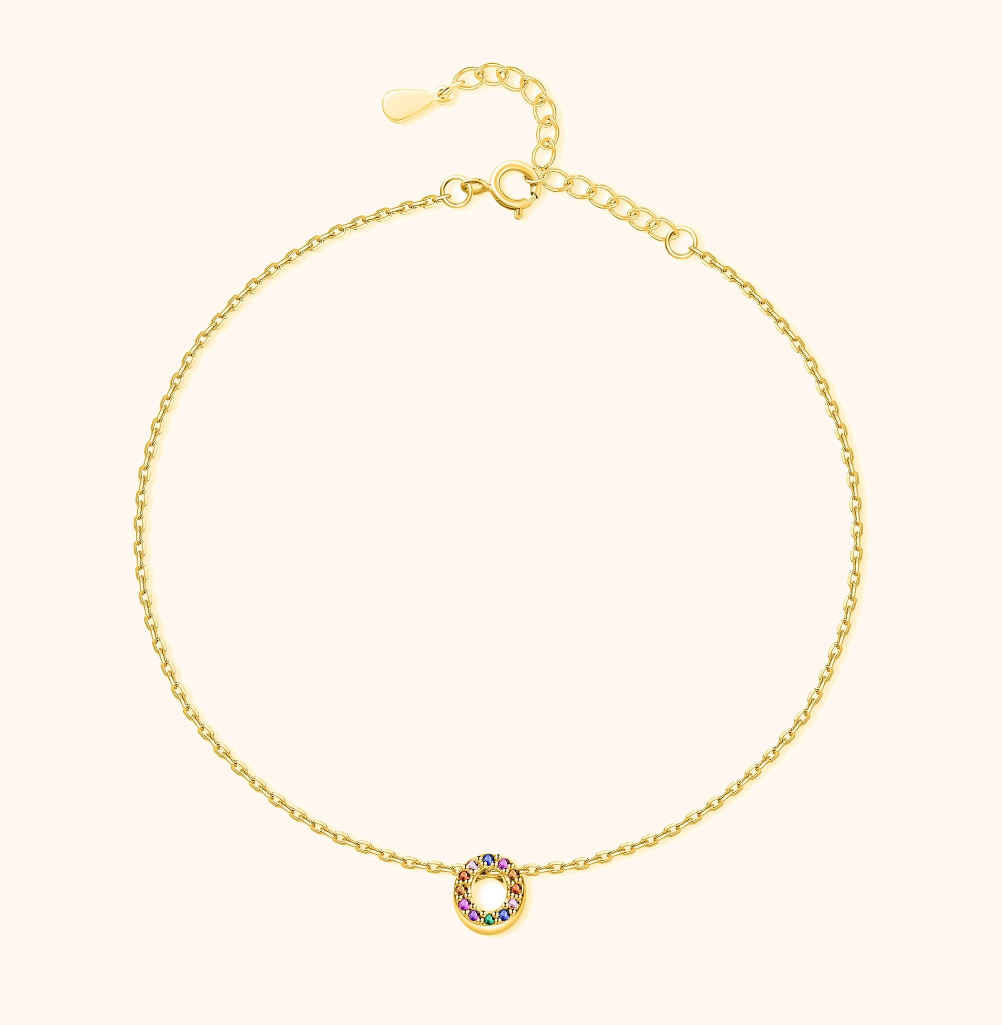 Irising Initial Anklet - Milas Jewels Shop