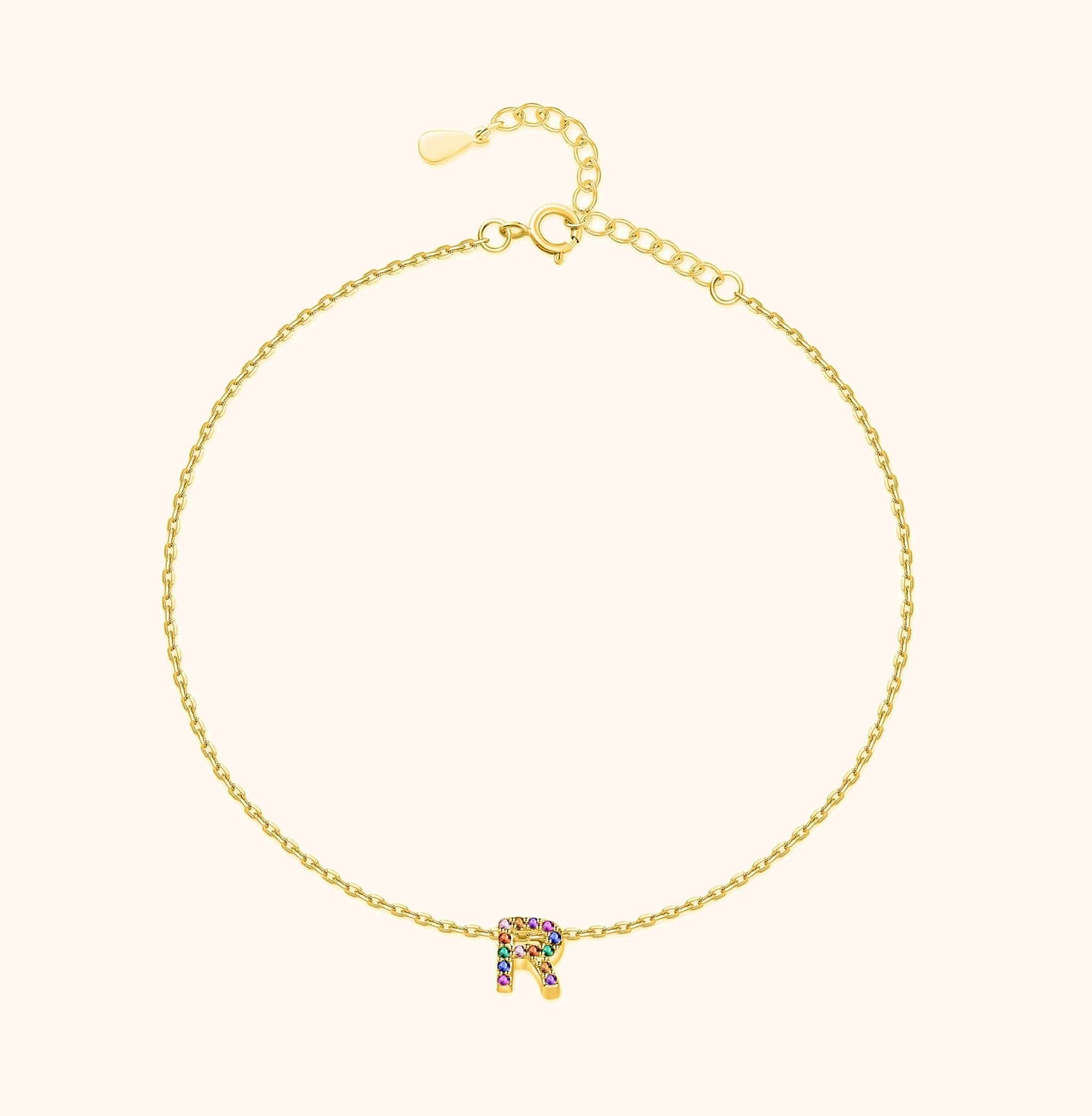 Irising Initial Anklet - Milas Jewels Shop