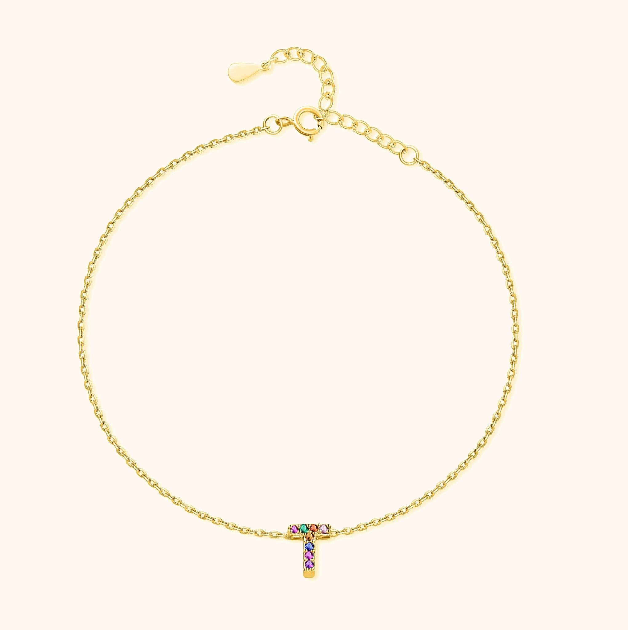 Irising Initial Anklet - Milas Jewels Shop