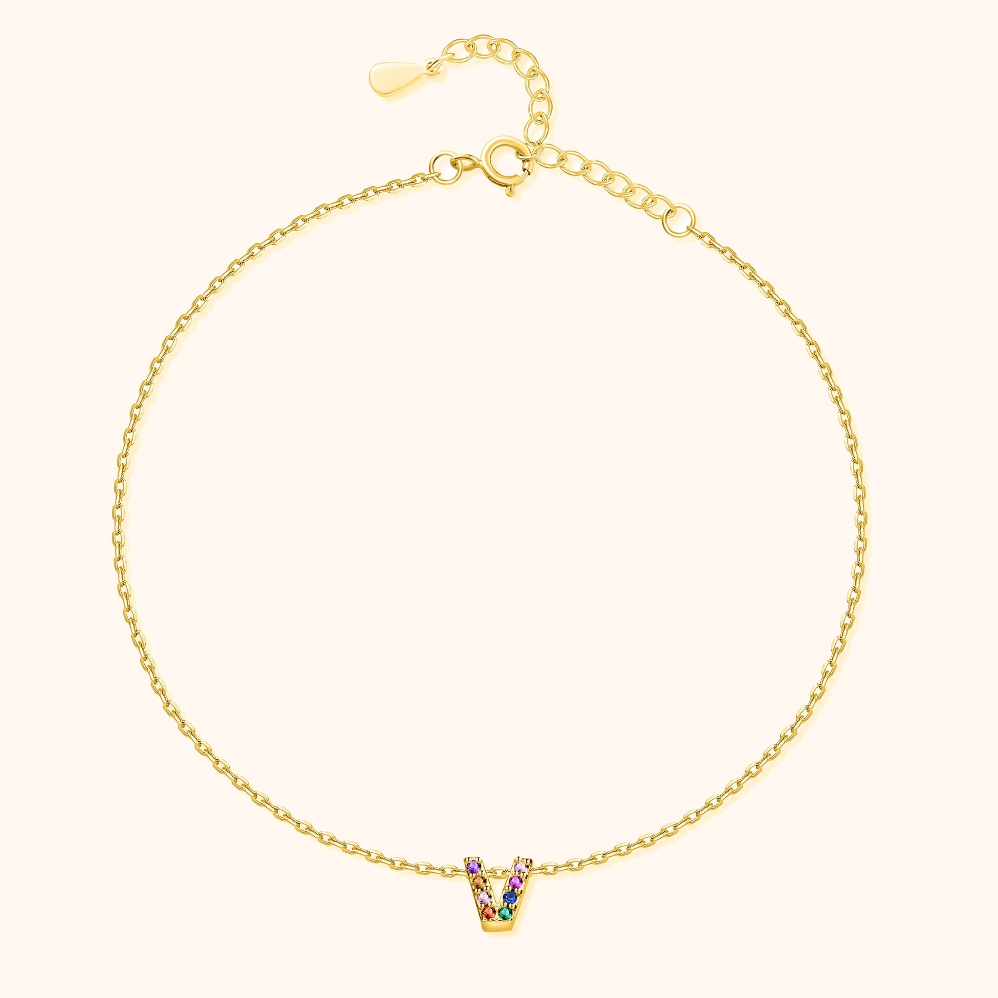 Irising Initial Anklet - Milas Jewels Shop