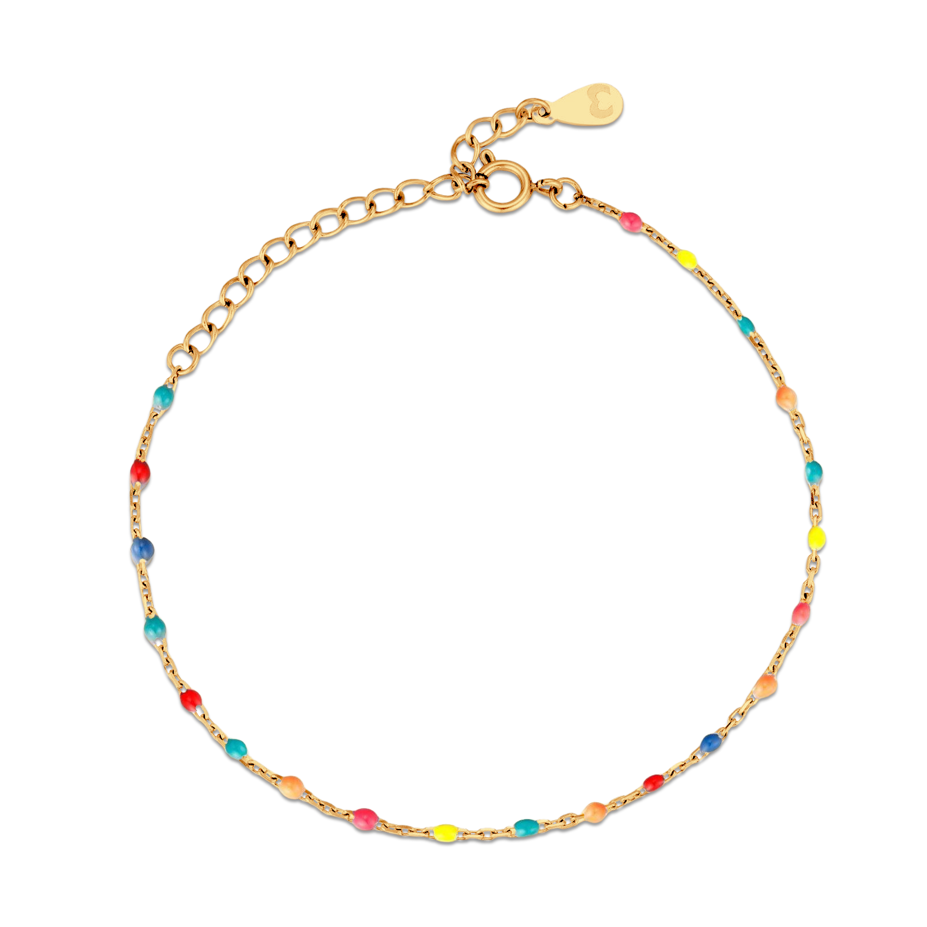 Multicolor Cocktail Anklet - Milas Jewels Shop