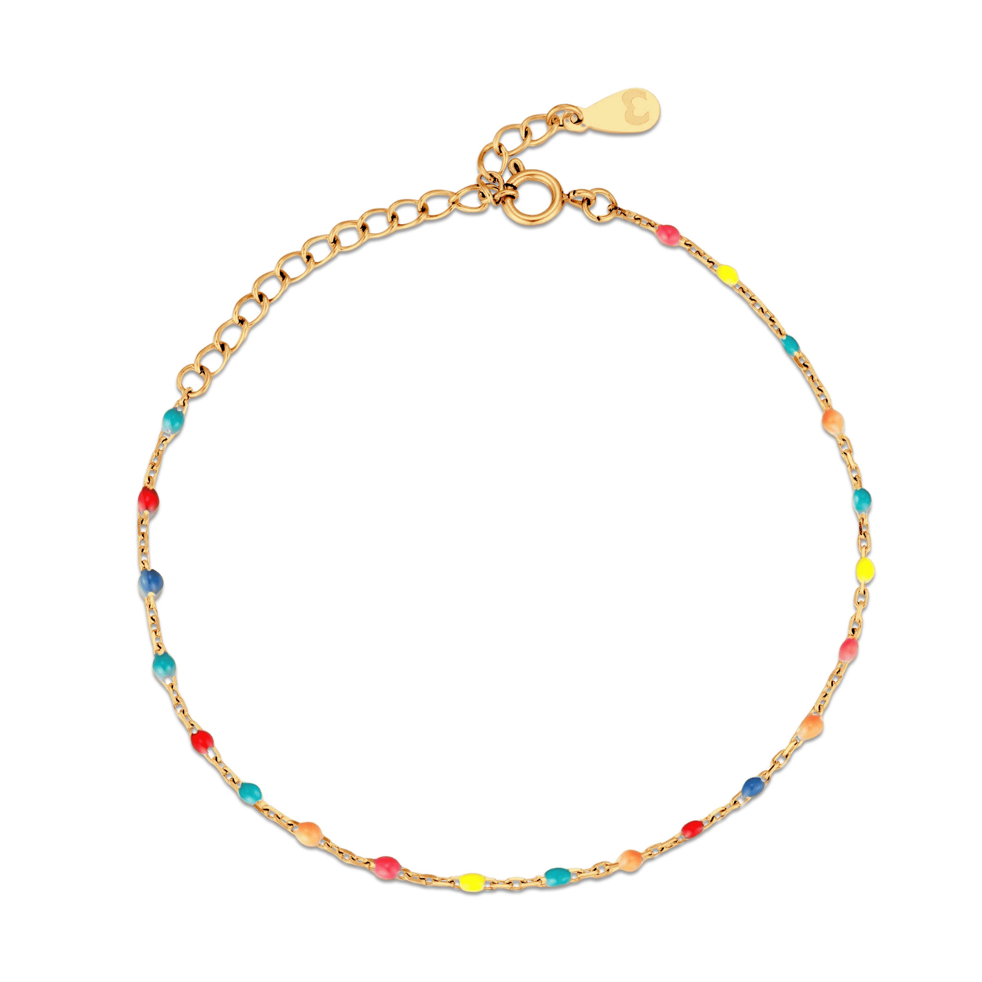 Multicolor Cocktail Anklet - Milas Jewels Shop