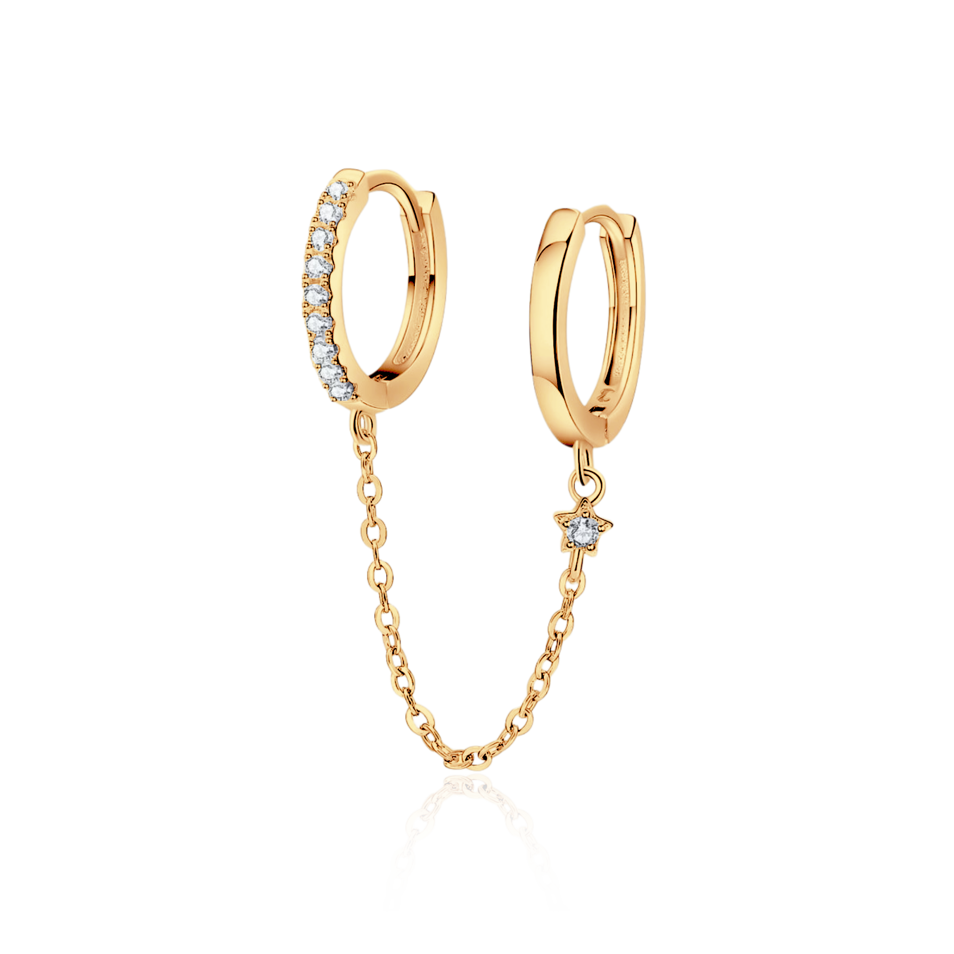 Hoop Chain Earrings - Milas Jewels Shop
