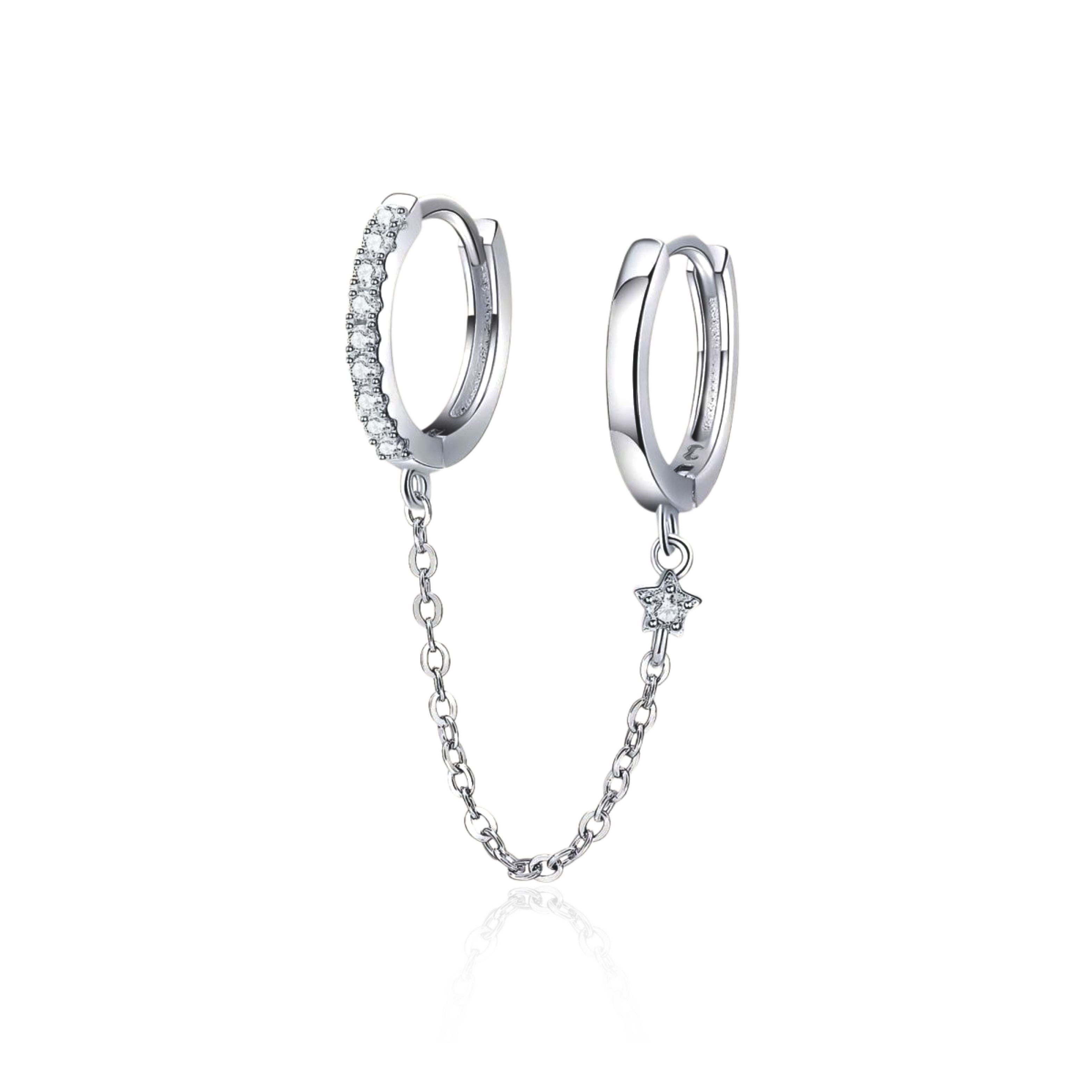 Hoop Chain Earrings - Milas Jewels Shop