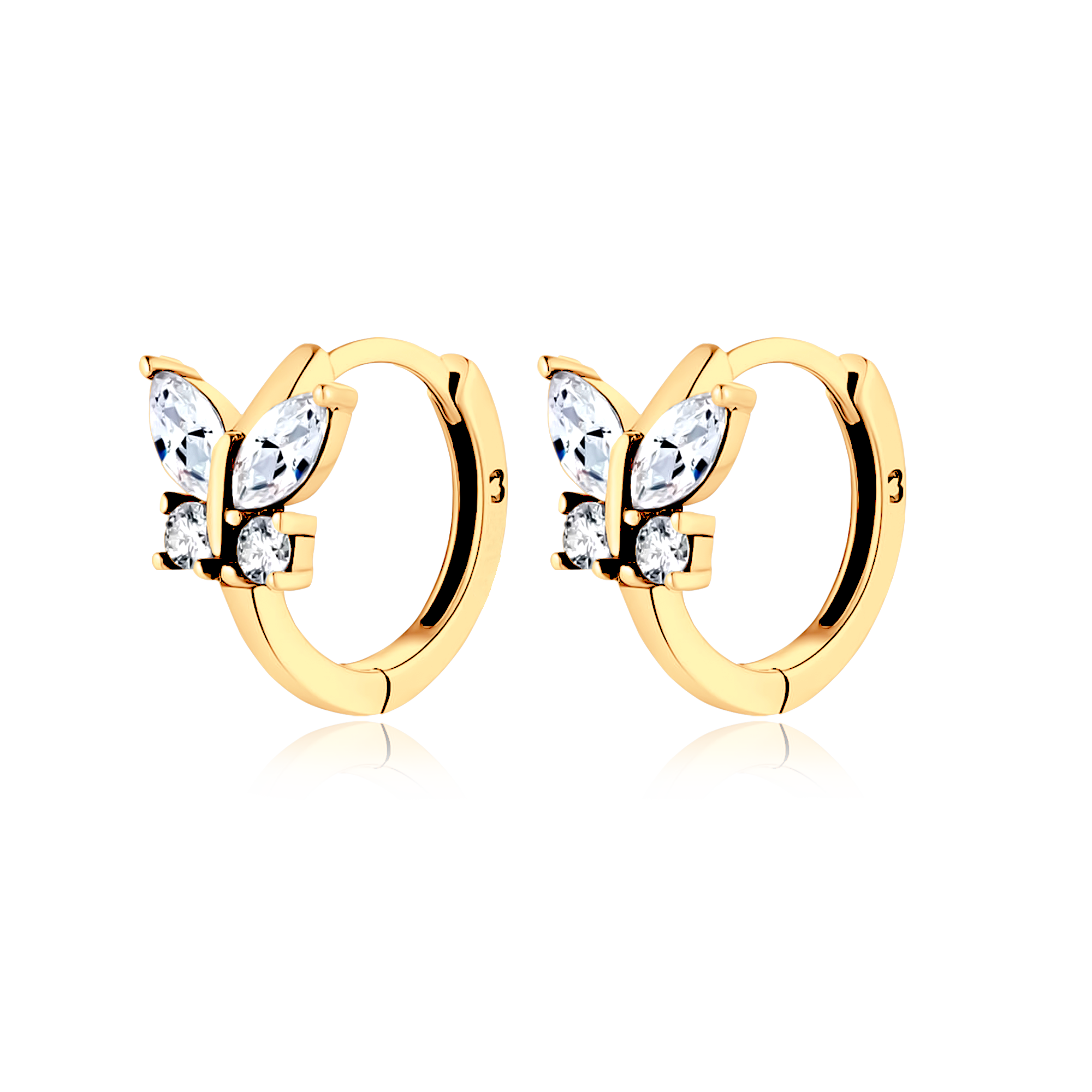 Crystal Butterfly Earrings