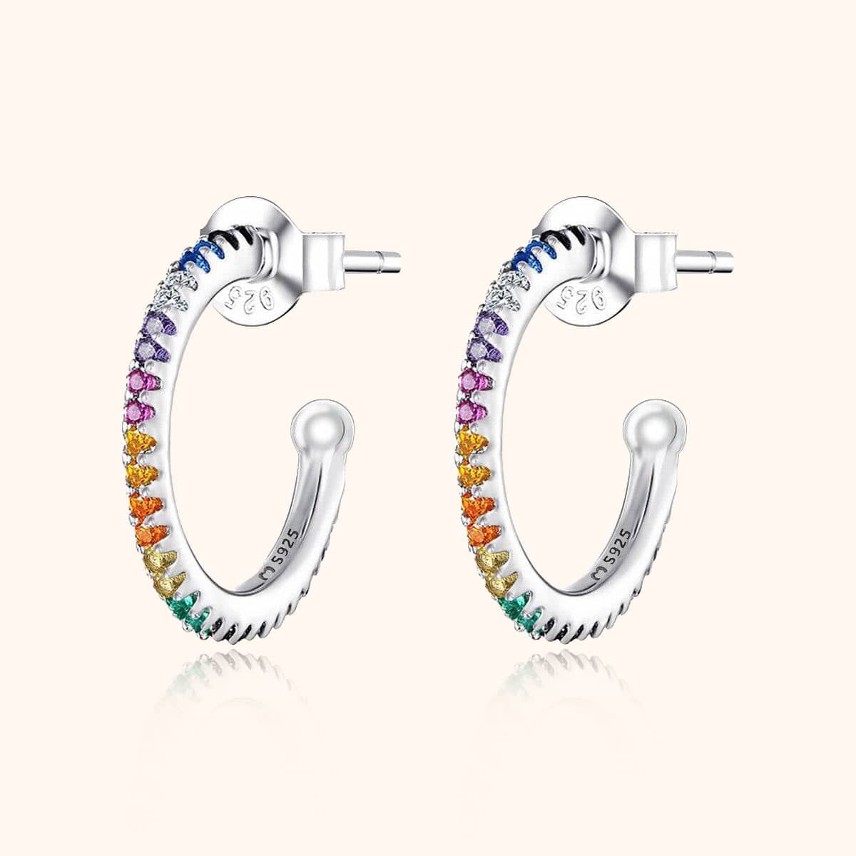 Half Ring Colors Earrings - Milas Jewels Shop