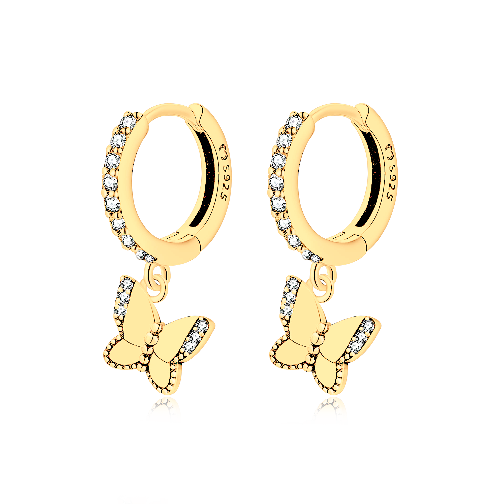 Illuminated Butterfly Earrings - Milas Jewels Shop