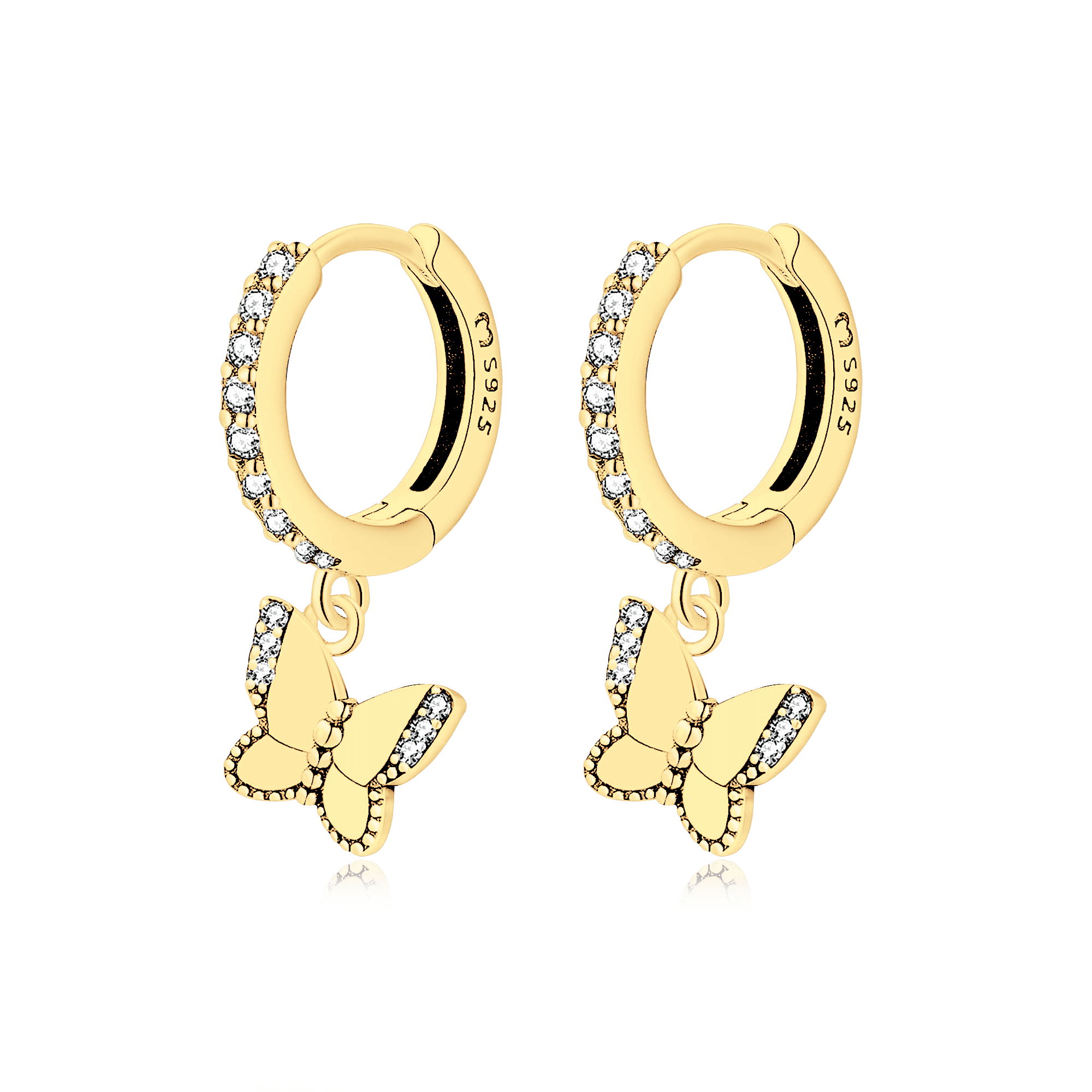 Illuminated Butterfly Earrings - Milas Jewels Shop
