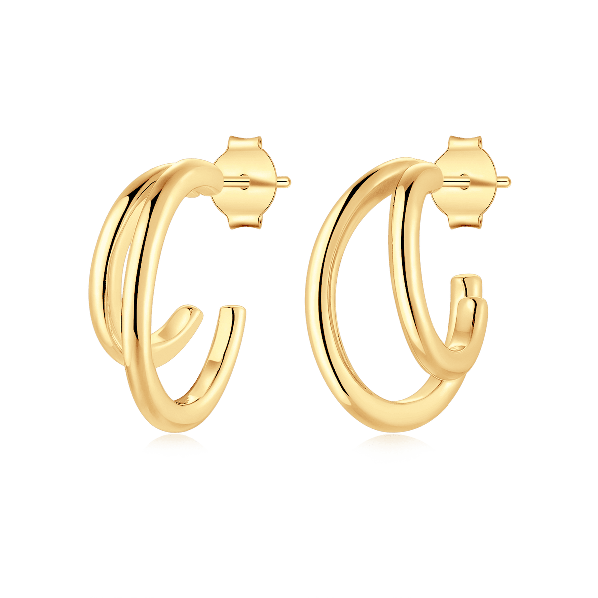 Half Ring Reflex Earrings - Milas Jewels Shop