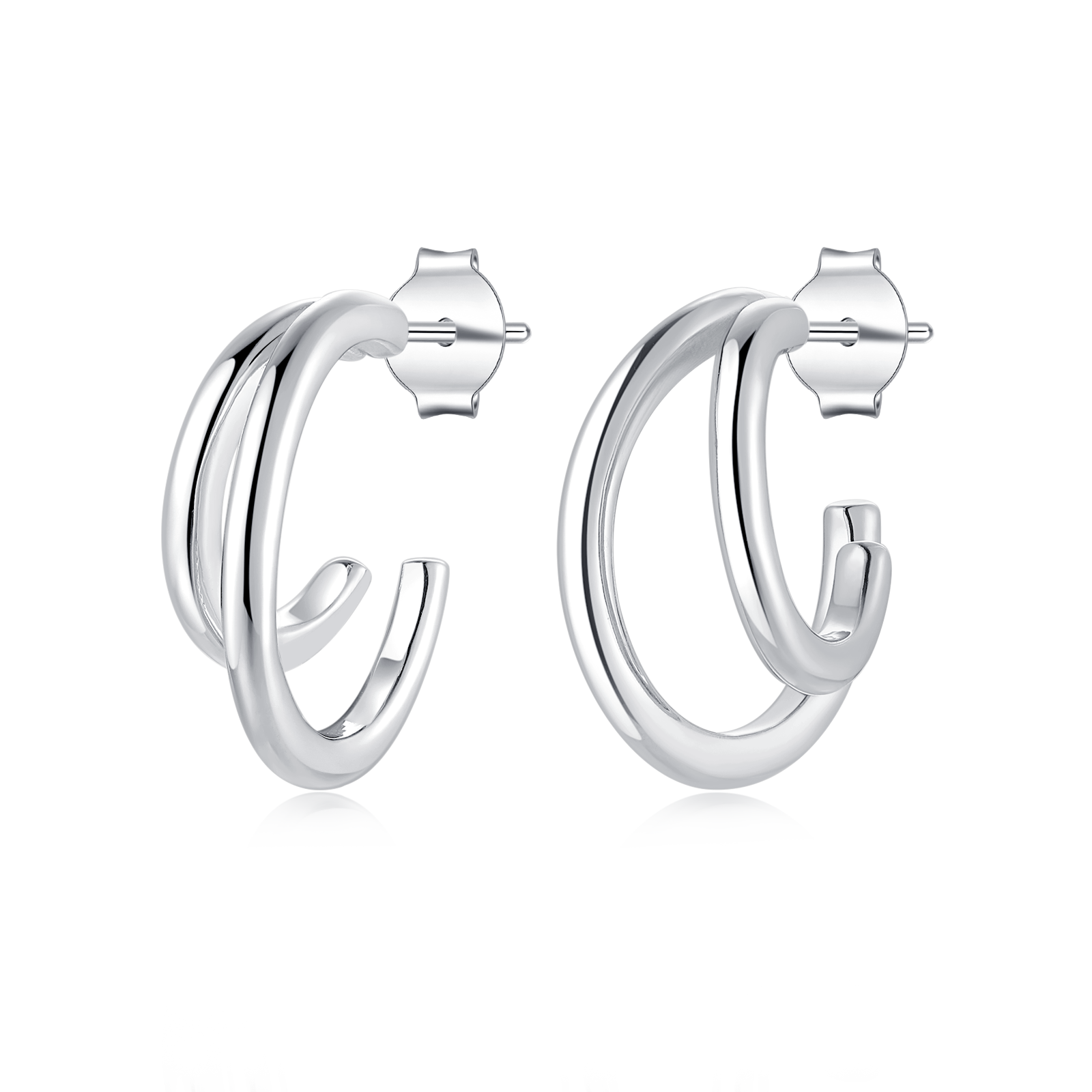 Half Ring Reflex Earrings - Milas Jewels Shop