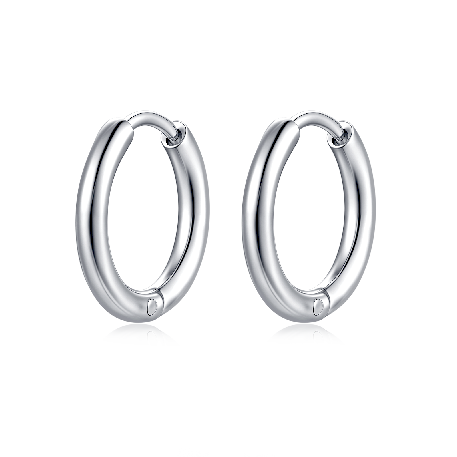 Steel Rounda Earrings - Milas Jewels Shop