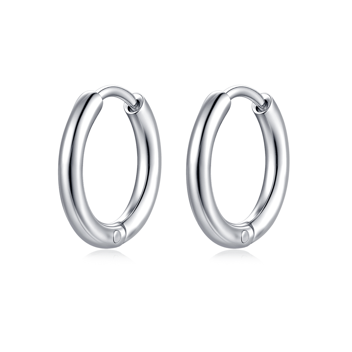 Steel Rounda Earrings - Milas Jewels Shop