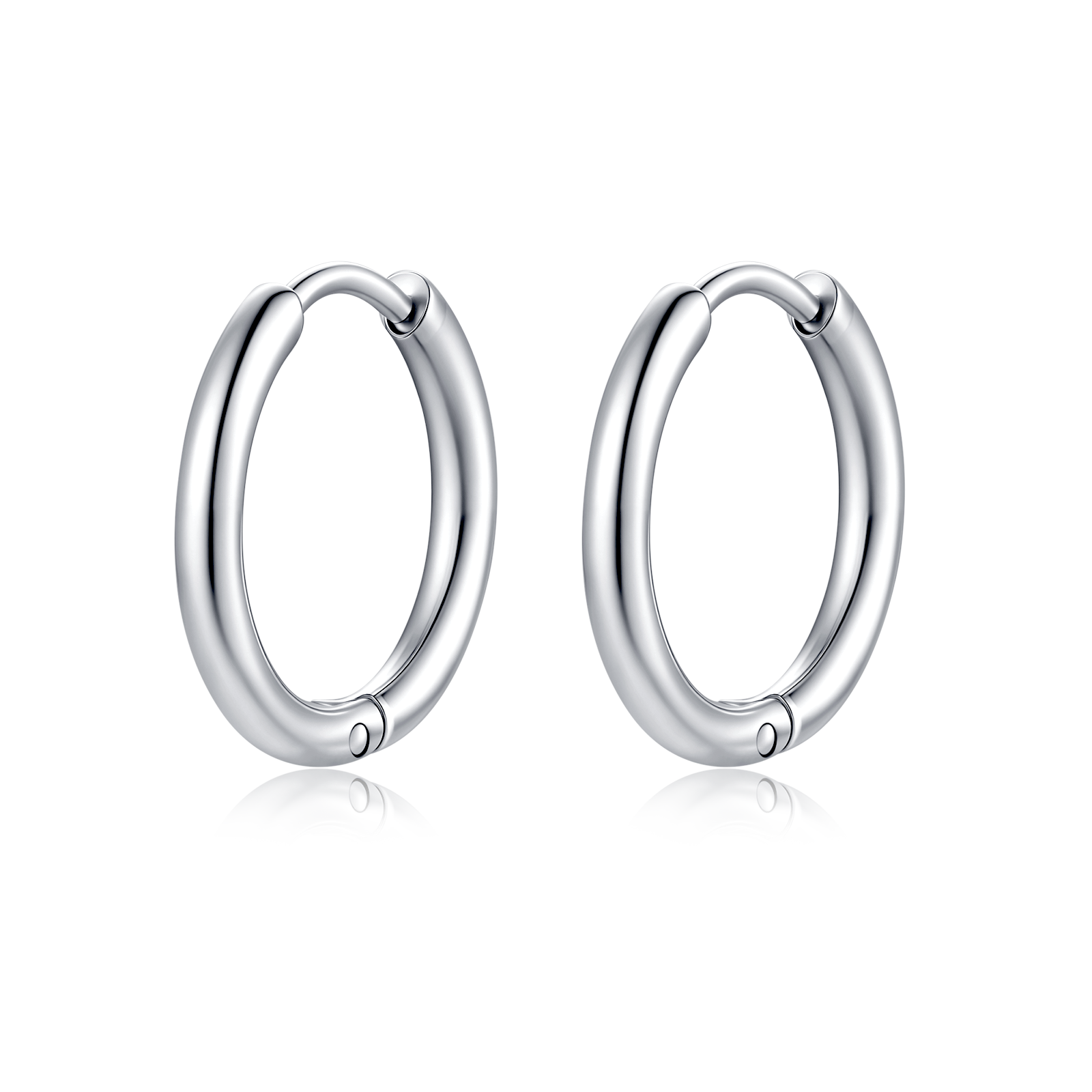 Steel Rounda Earrings - Milas Jewels Shop