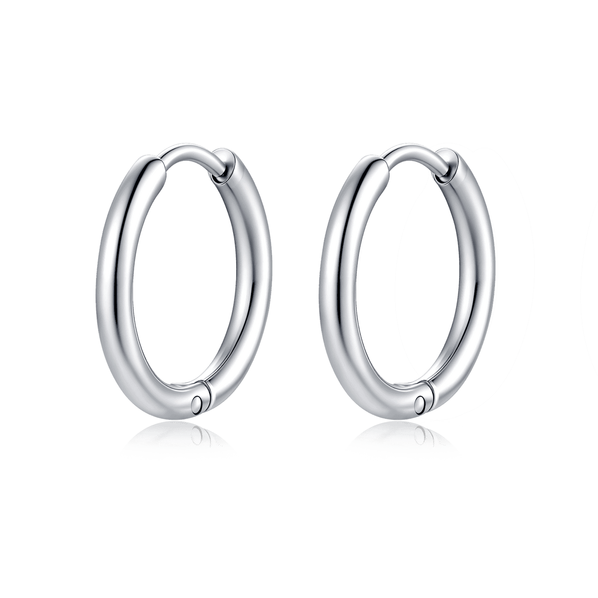 Steel Rounda Earrings - Milas Jewels Shop