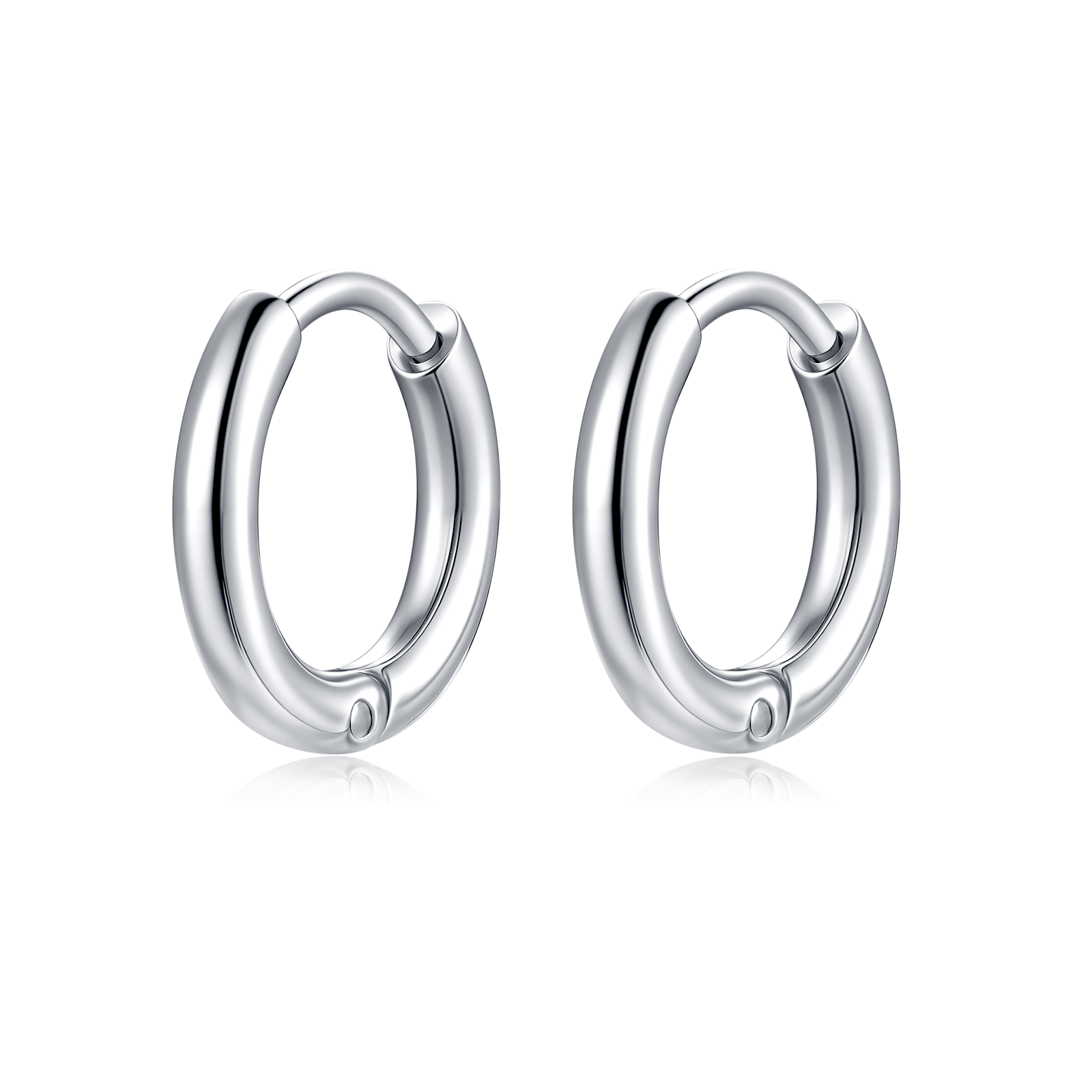 Steel Rounda Earrings - Milas Jewels Shop