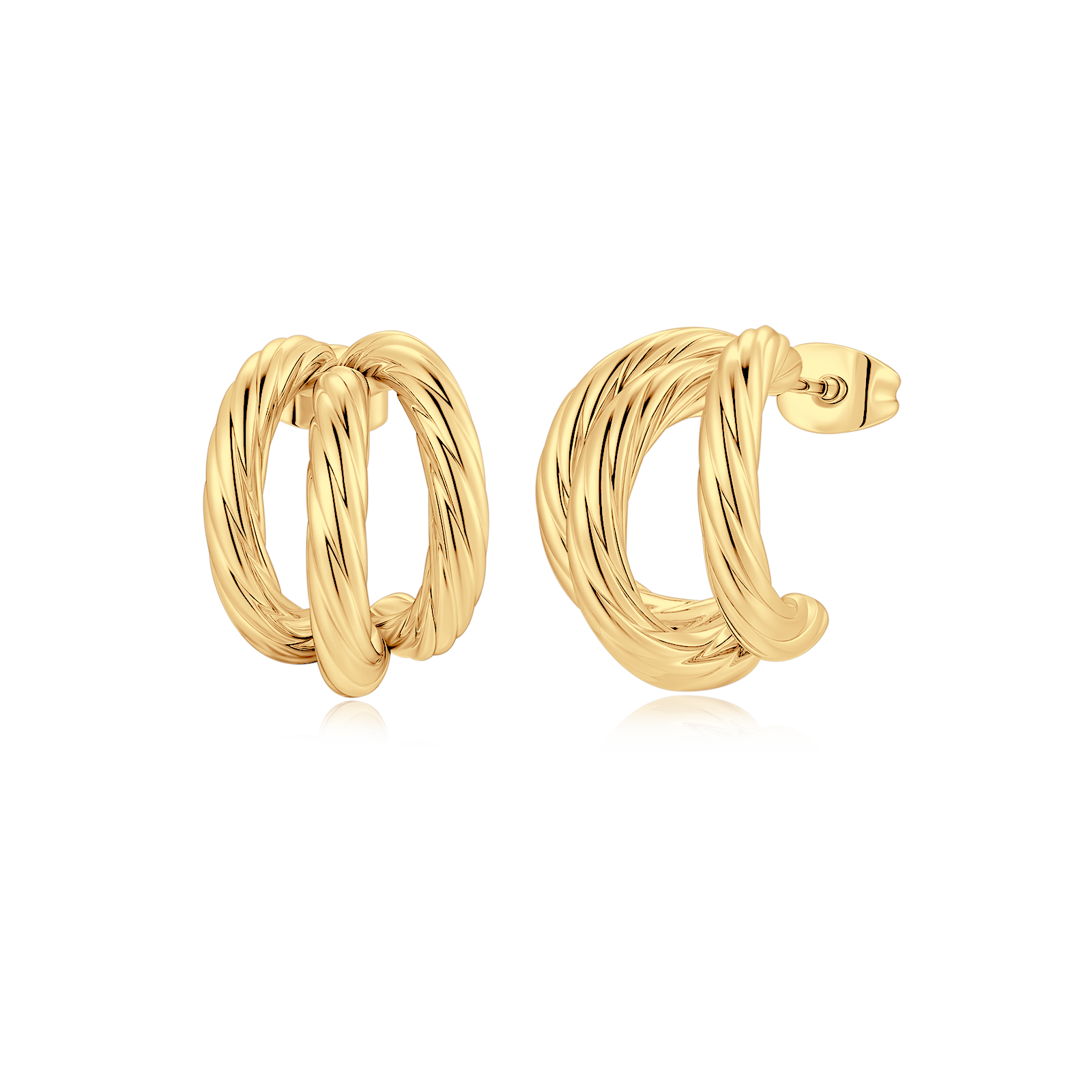 Half Ring Trije Earrings - Milas Jewels Shop