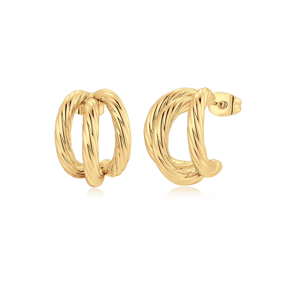 Half Ring Trije Earrings - Milas Jewels Shop