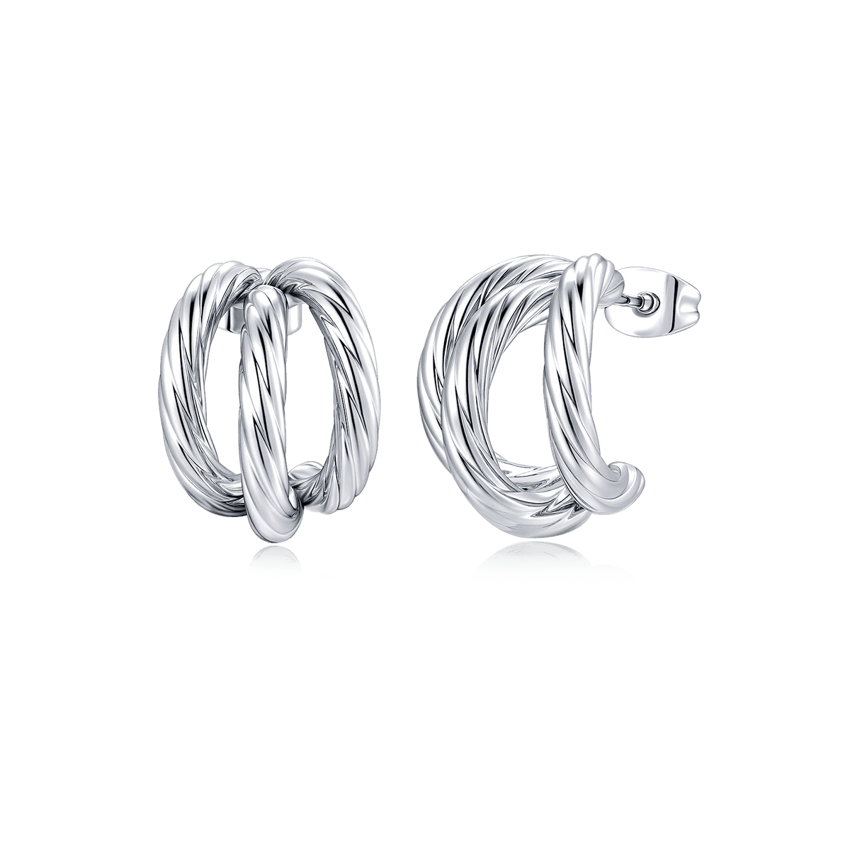Half Ring Trije Earrings - Milas Jewels Shop