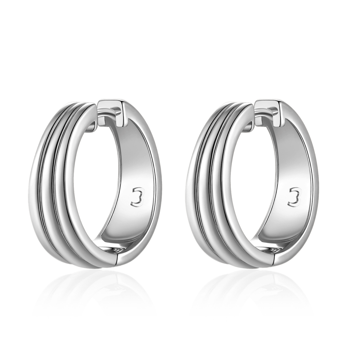 Ribbed Hoop Earrings - Milas Jewels Shop