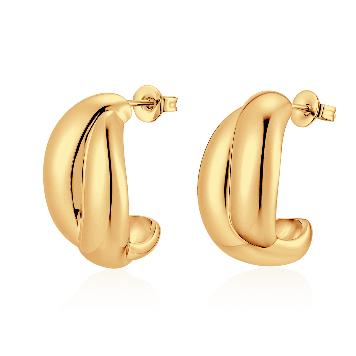 Half Ring Organic Earrings - Milas Jewels Shop