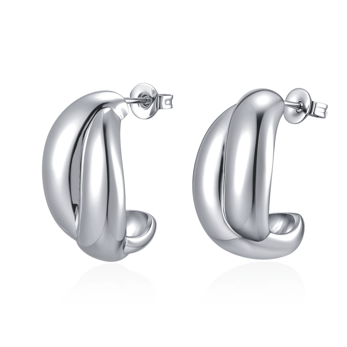 Half Ring Organic Earrings - Milas Jewels Shop