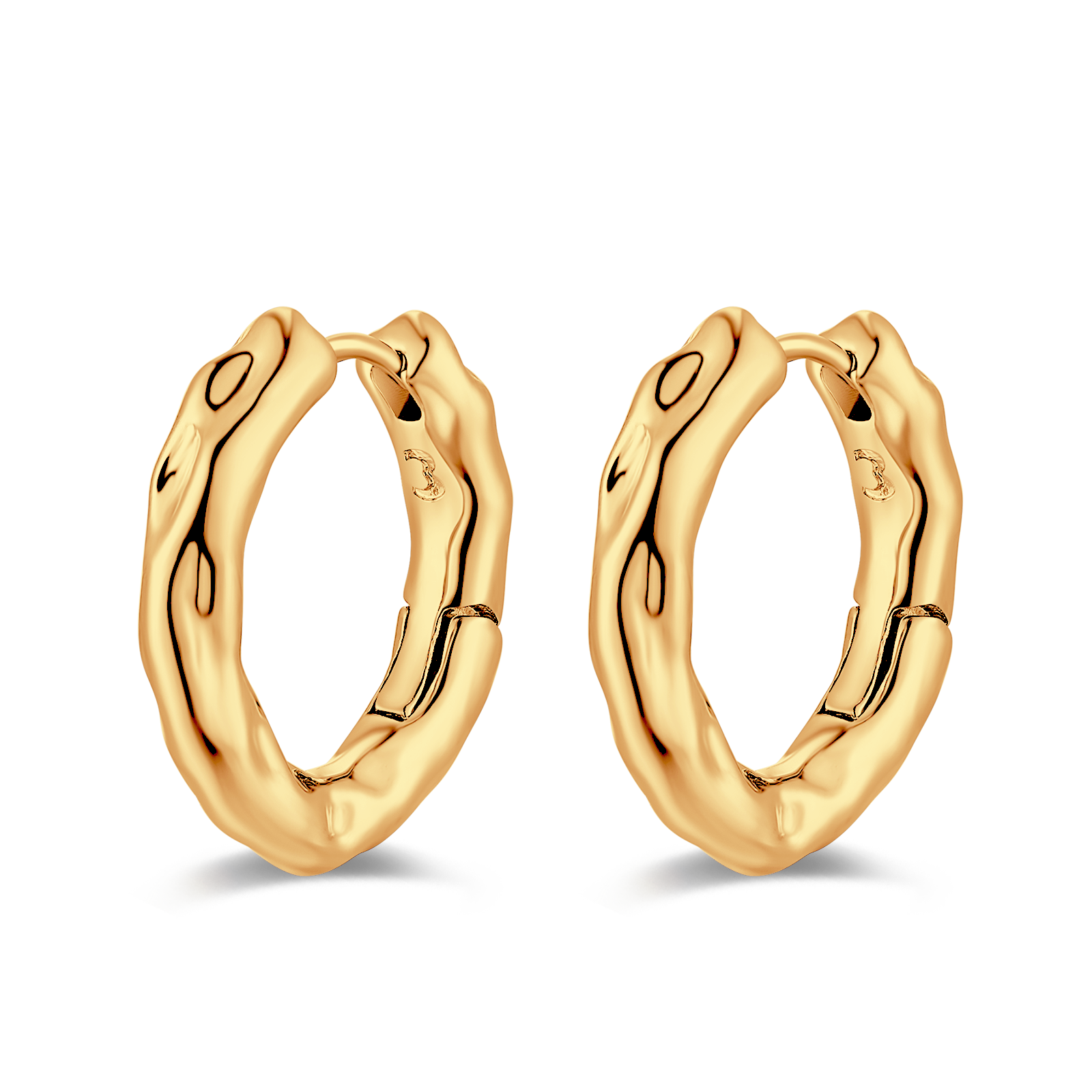 Corrugated Hoop Earrings