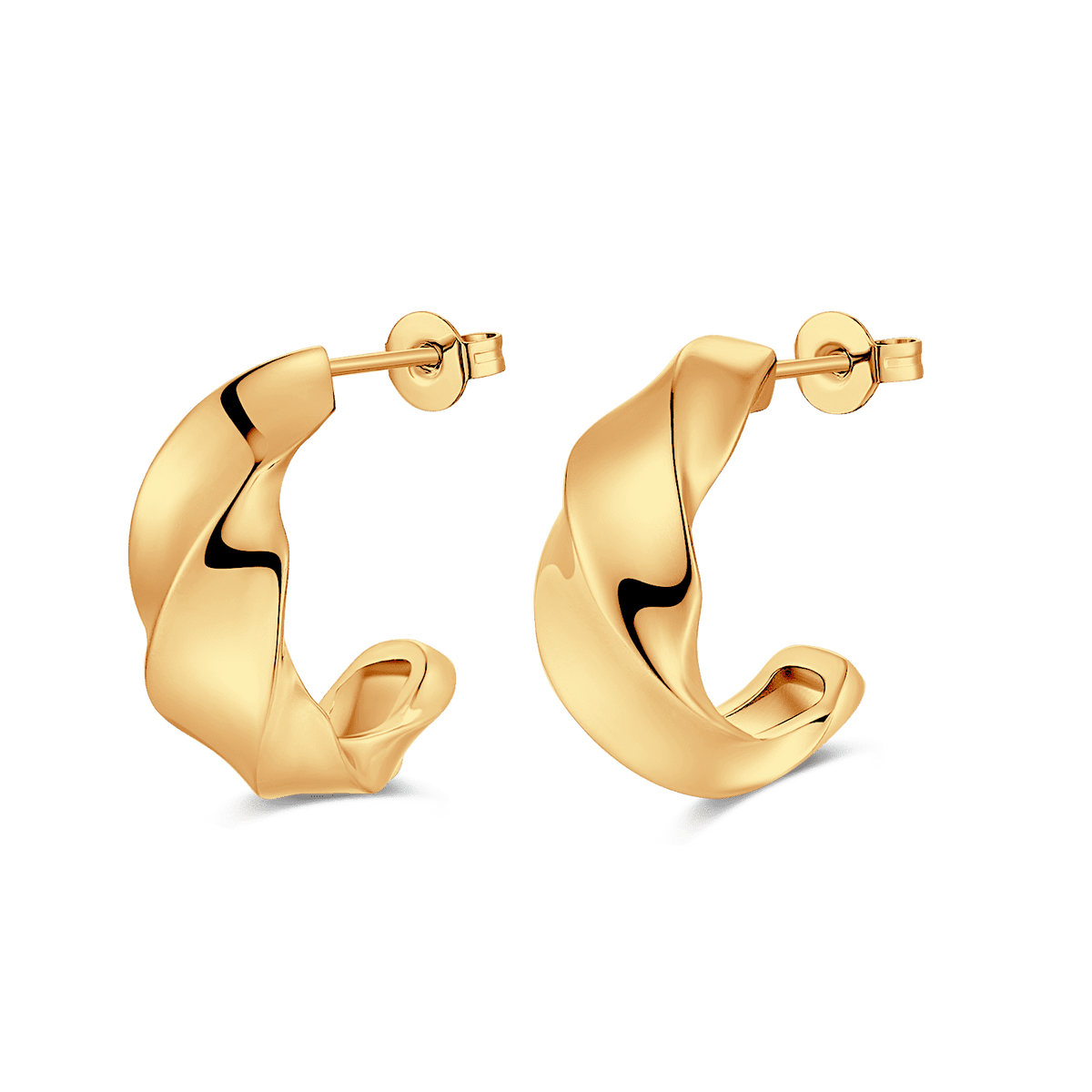 Half Ring Undulation Earrings