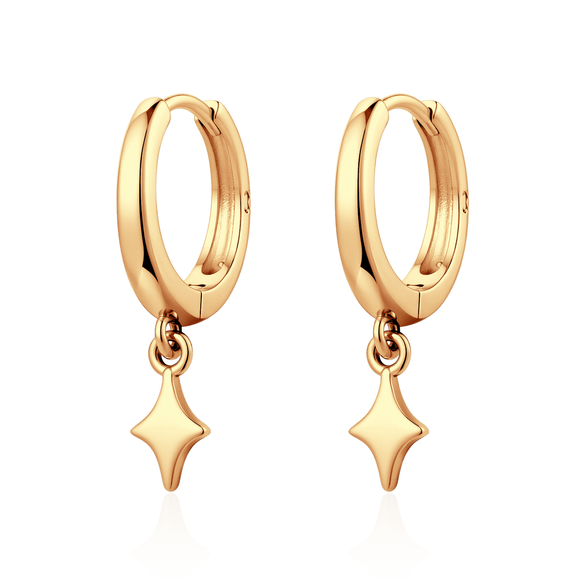 Star Sparkle Hoop Earrings
