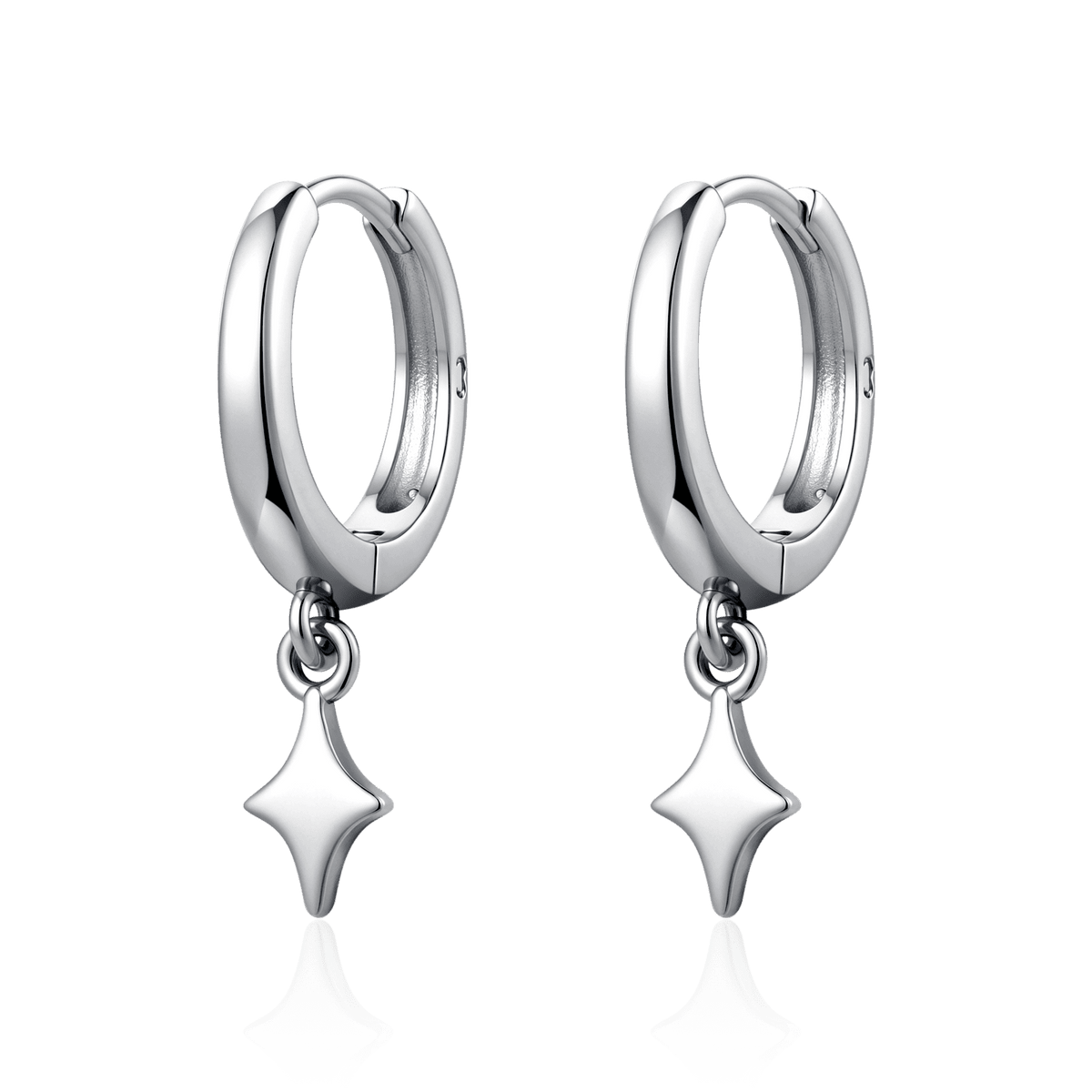 Star Sparkle Hoop Earrings