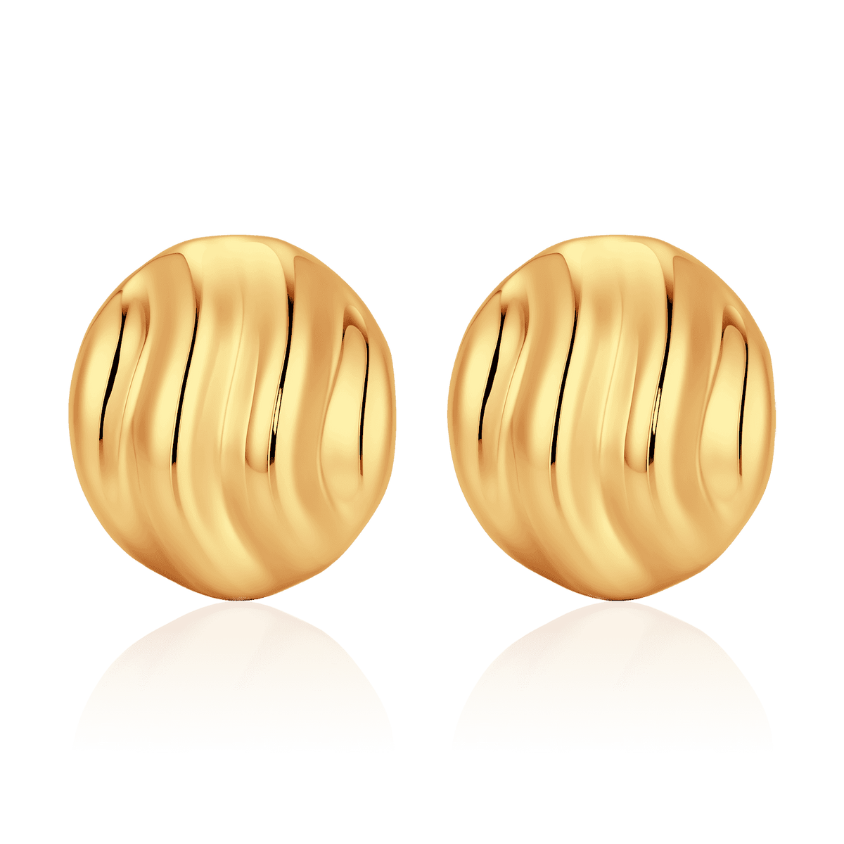 Round Button Earrings