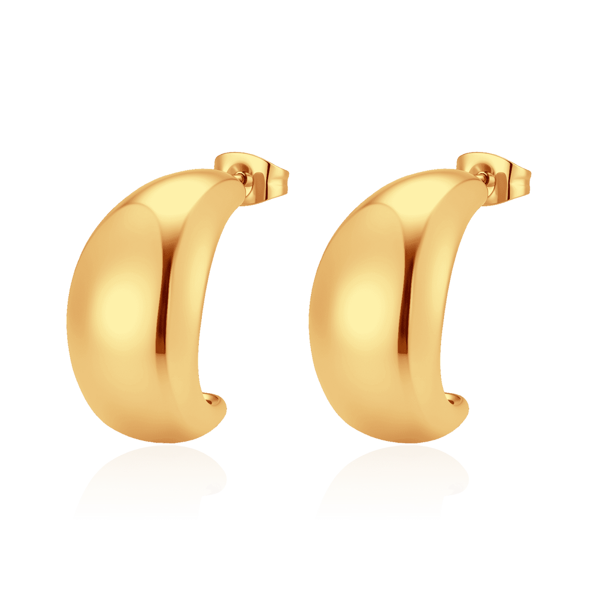 Half Ring Voluminous Earrings