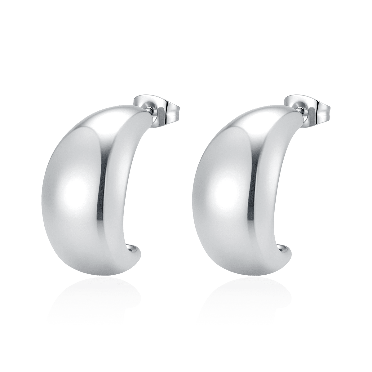 Half Ring Voluminous Earrings