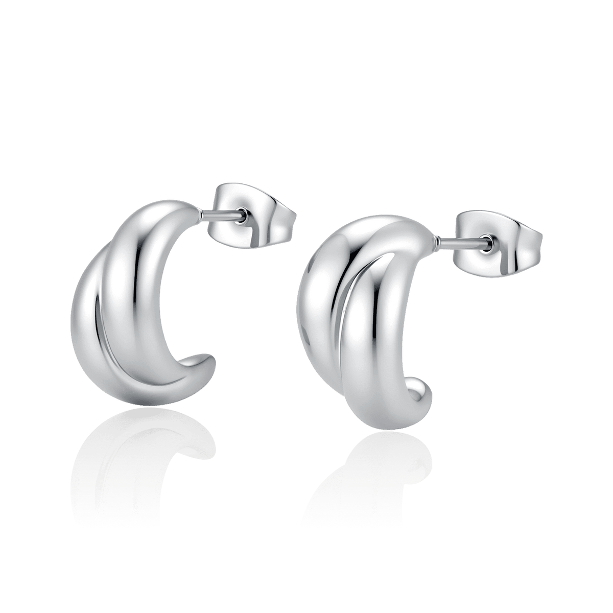 Half Ring Curving Earrings