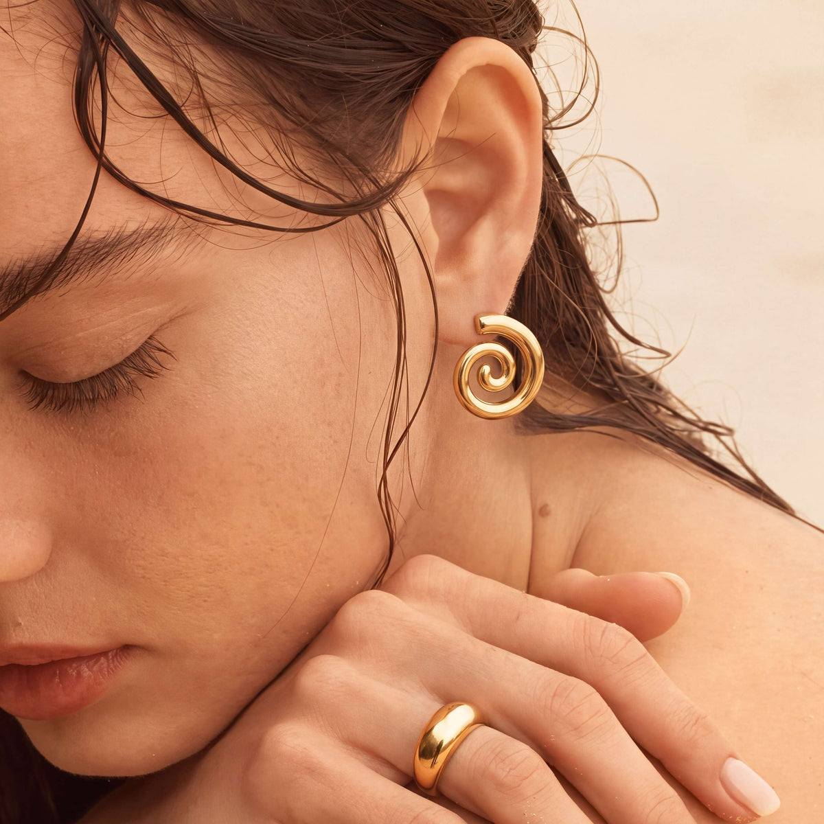 Spiral Wave Earrings