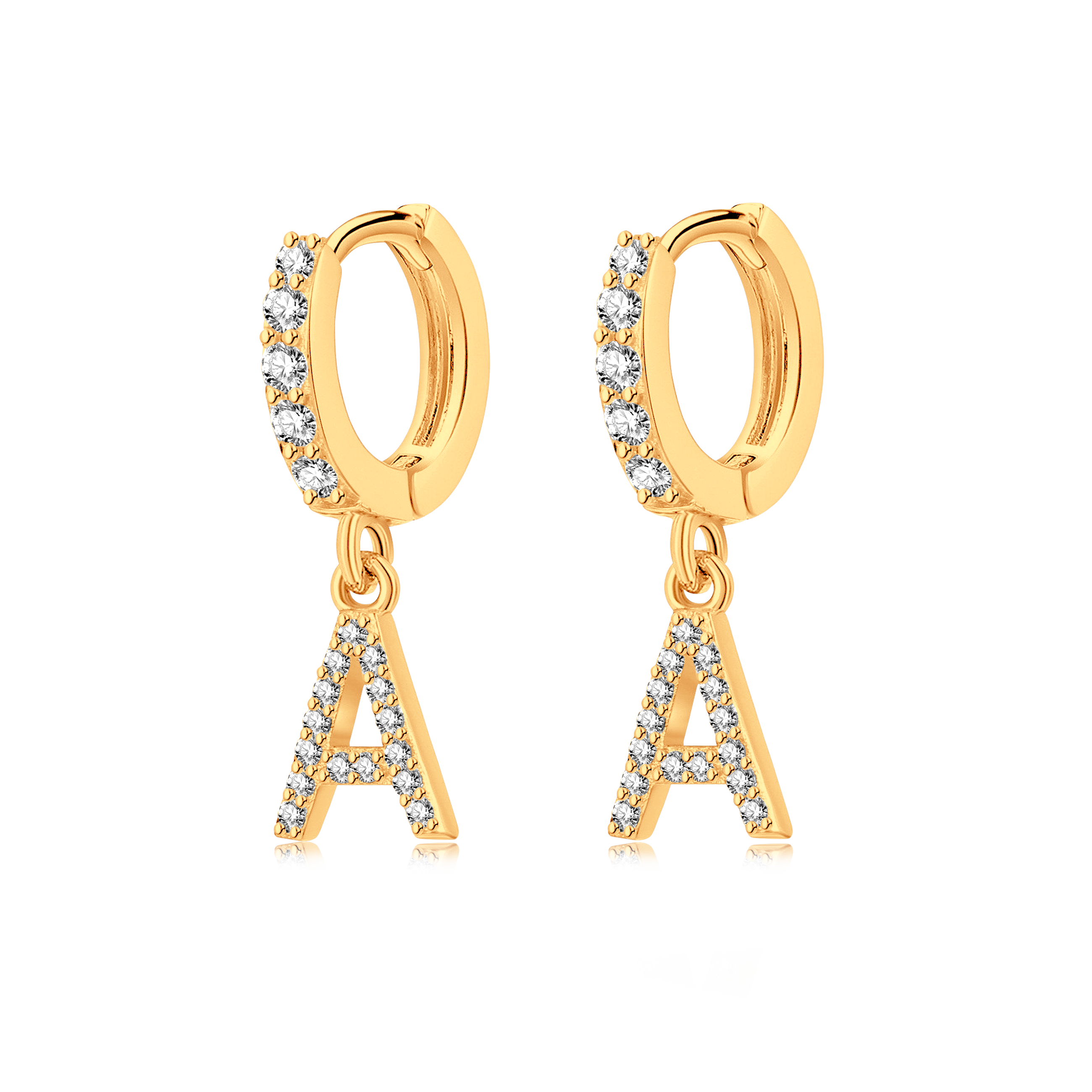Initial Hoops Earrings - Milas Jewels Shop