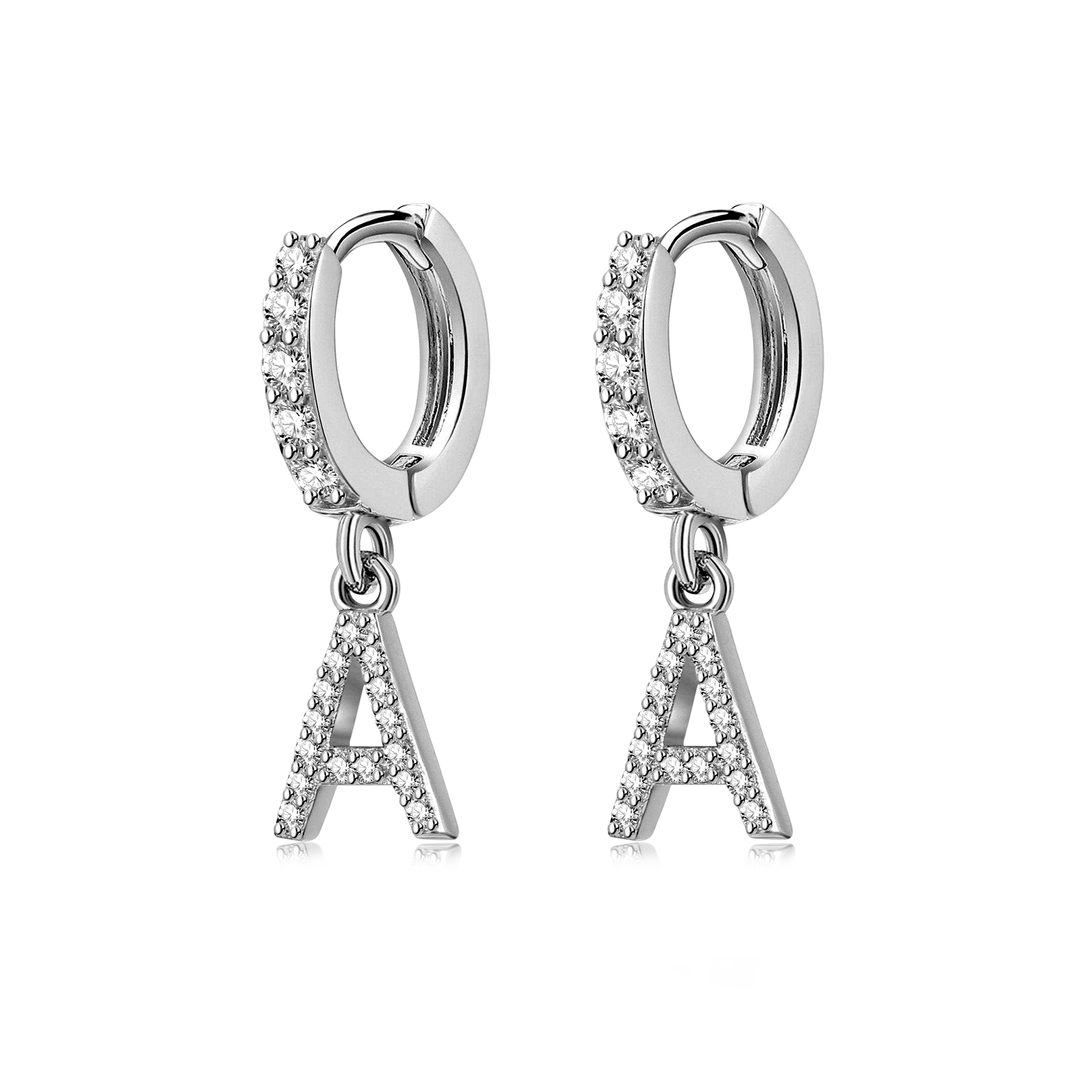 Initial Hoops Earrings - Milas Jewels Shop