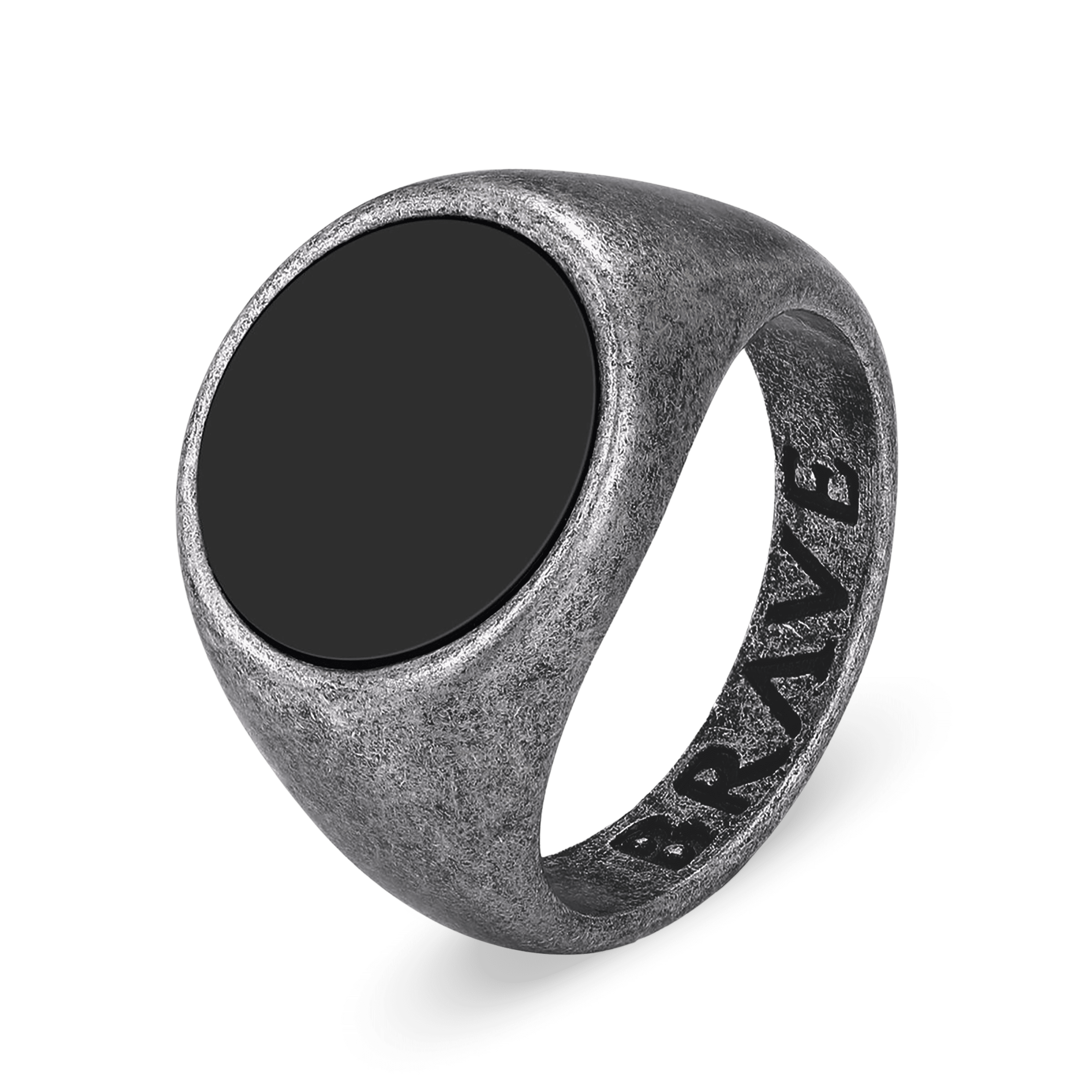 Globular BRAVE Men's Ring - Milas Jewels Shop
