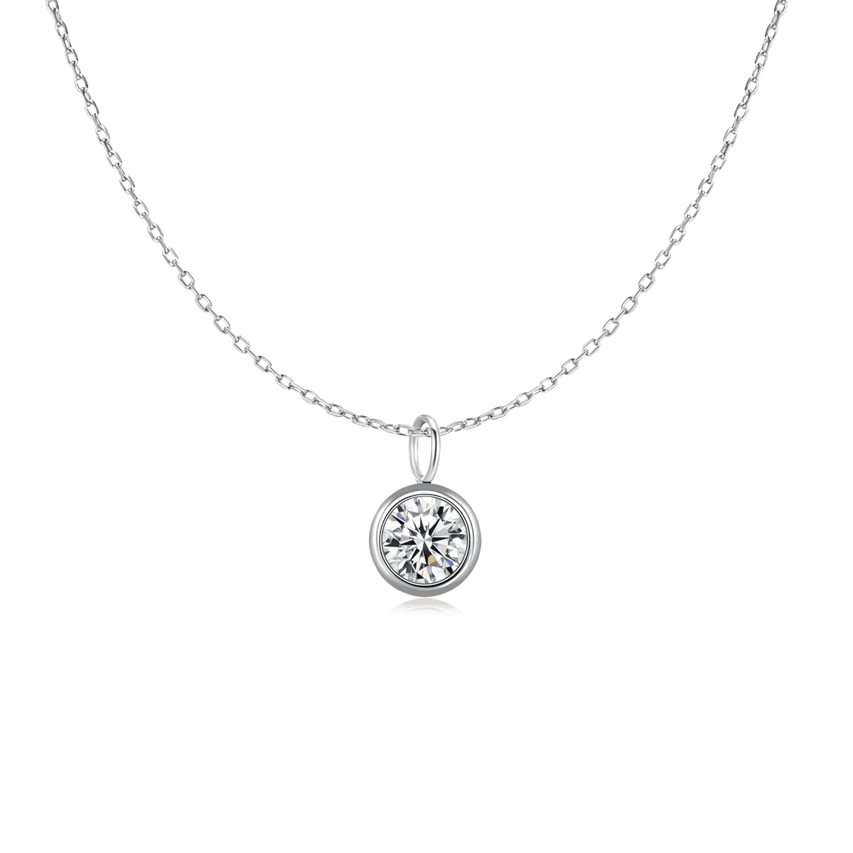 Zirconia Circle Necklace - Milas Jewels Shop