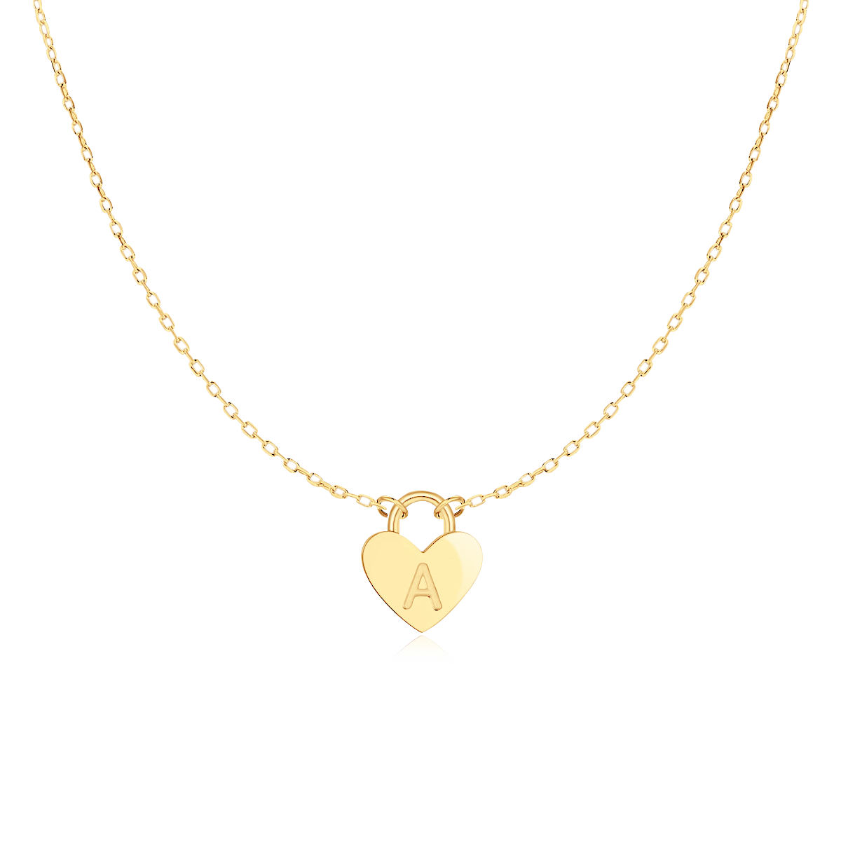 Initial Heart Necklace - Milas Jewels Shop