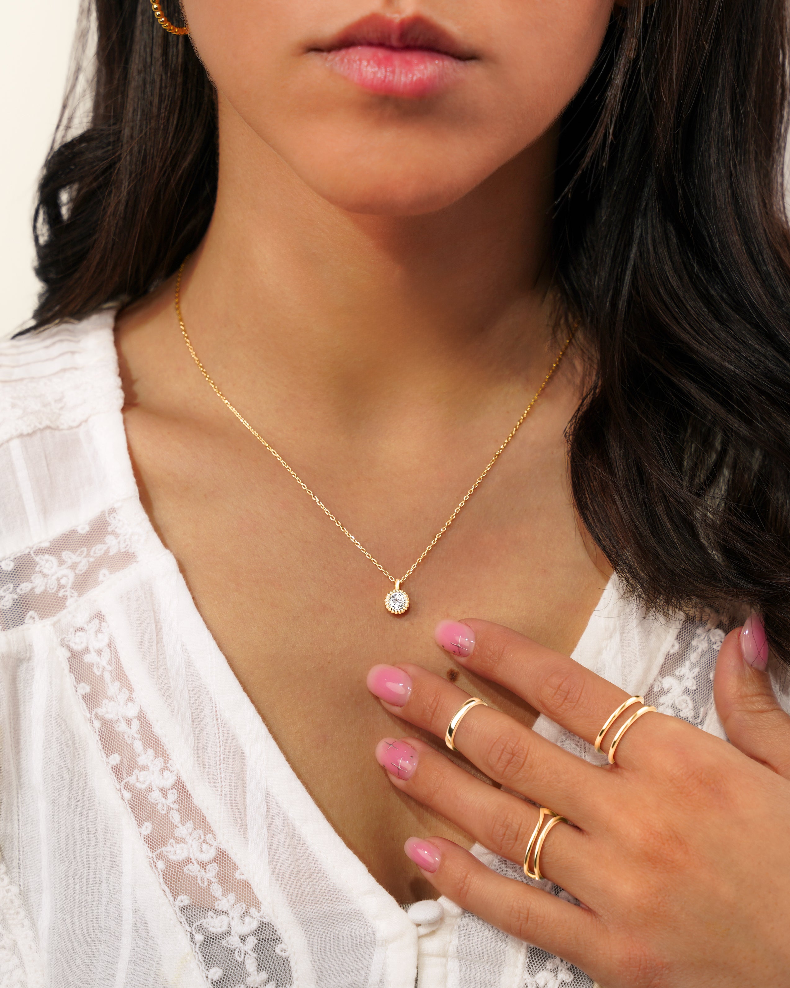 Small Zircon Necklace - Milas Jewels Shop