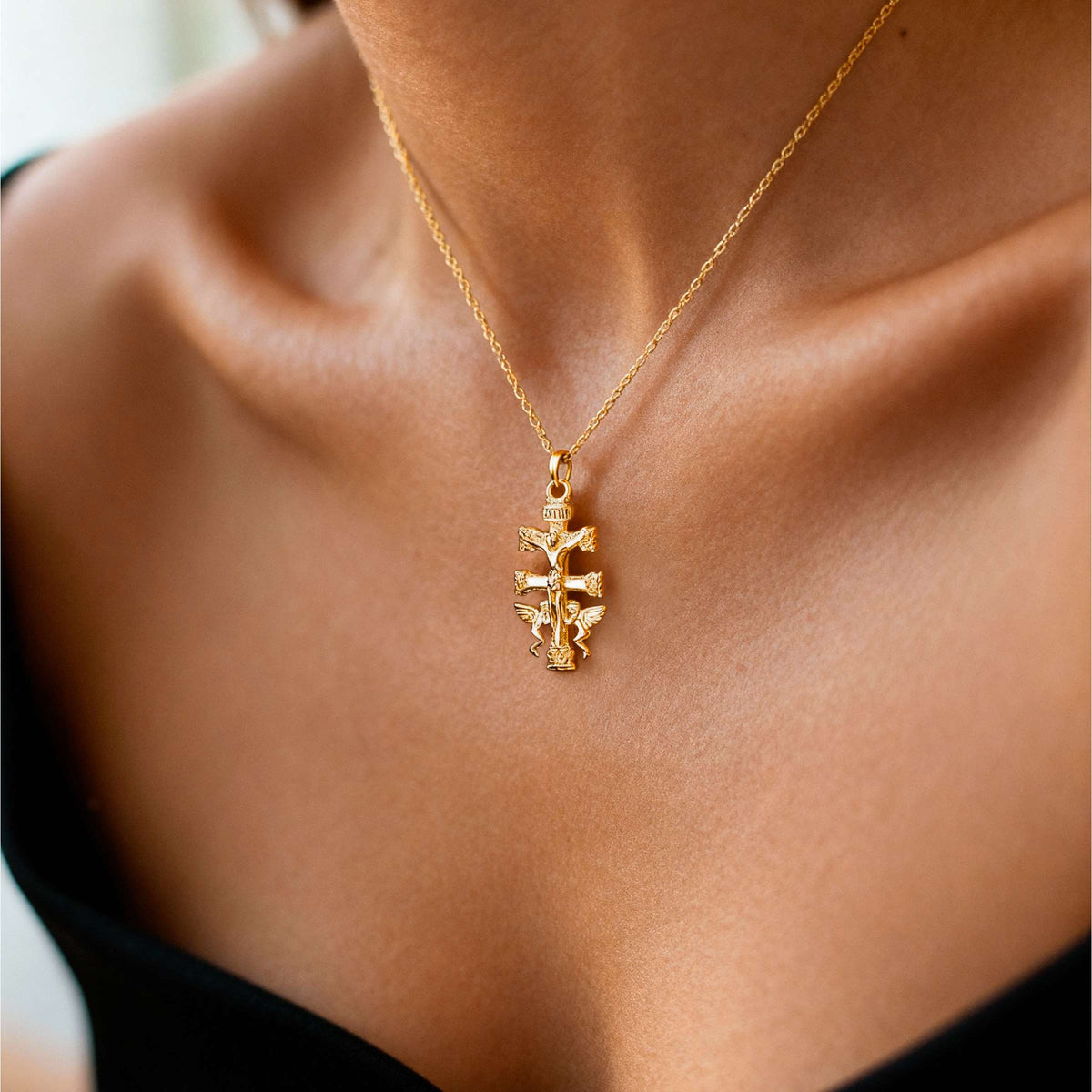Caravaca Cross Necklace - Milas Jewels Shop