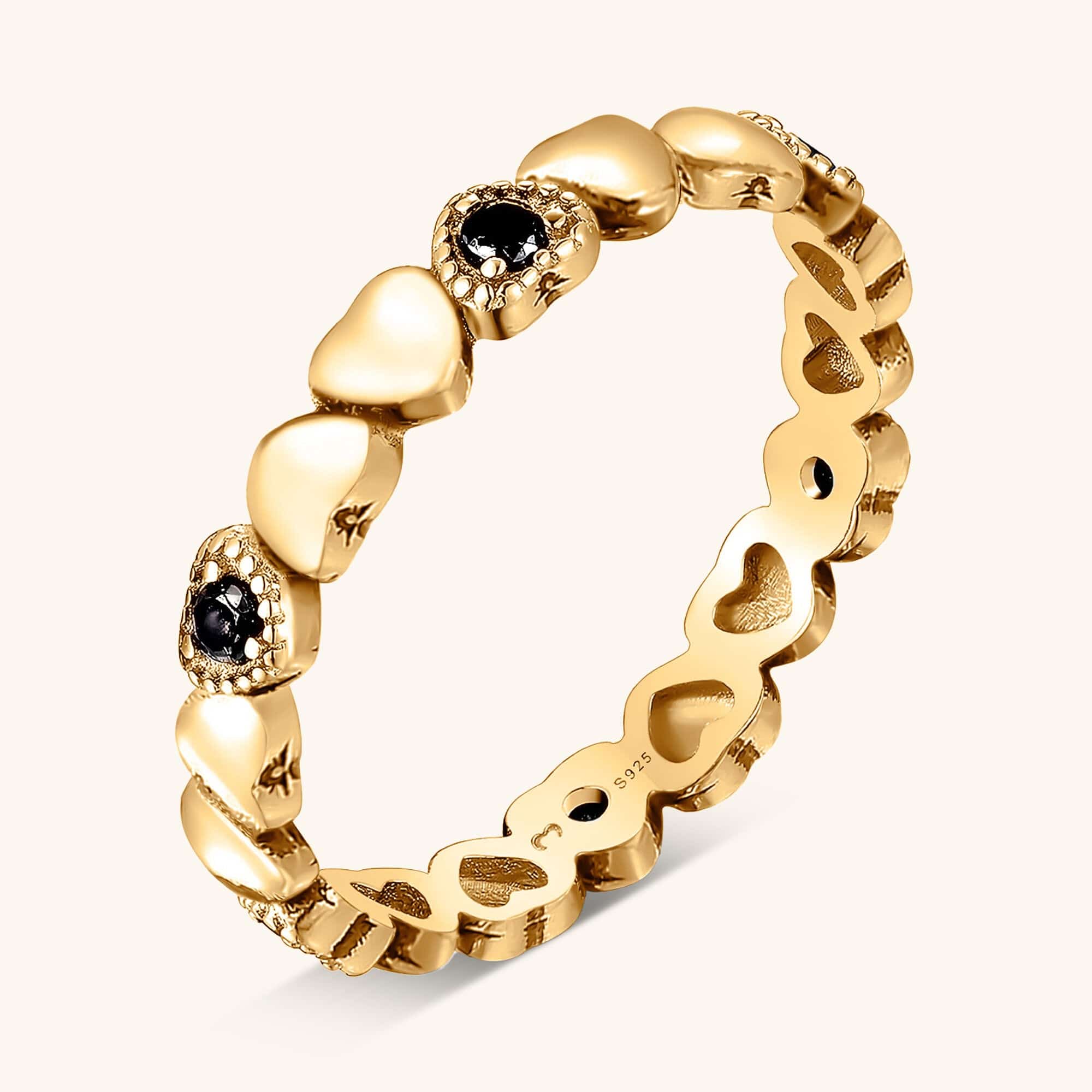 "Black Hearts" Ring - Milas Jewels Shop
